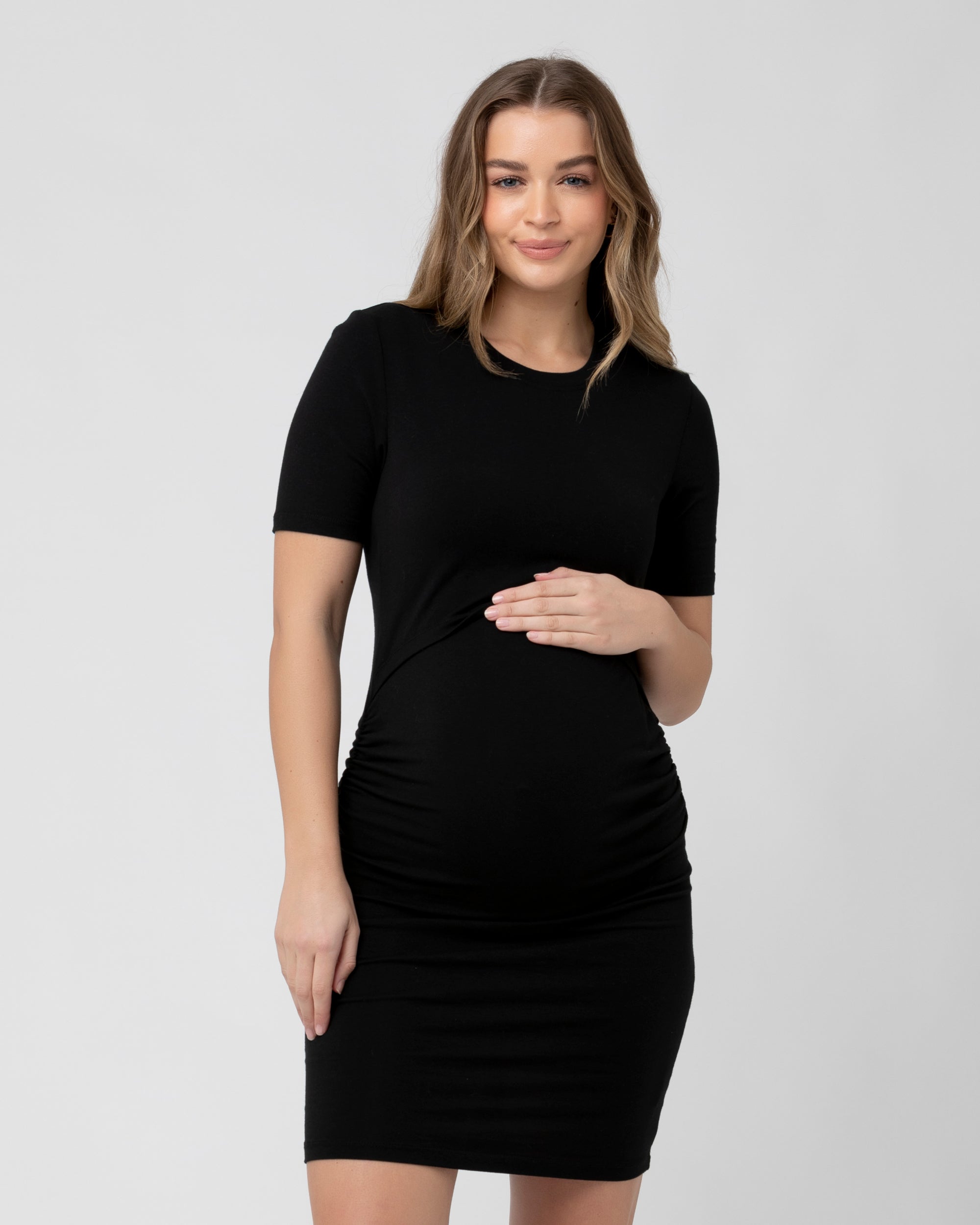 Ripe Organic Nursing Dress in Black Size XL | Cotton/Elastane Ripe Organic Nursing Dress in Black Size XL | Cotton/Elastane