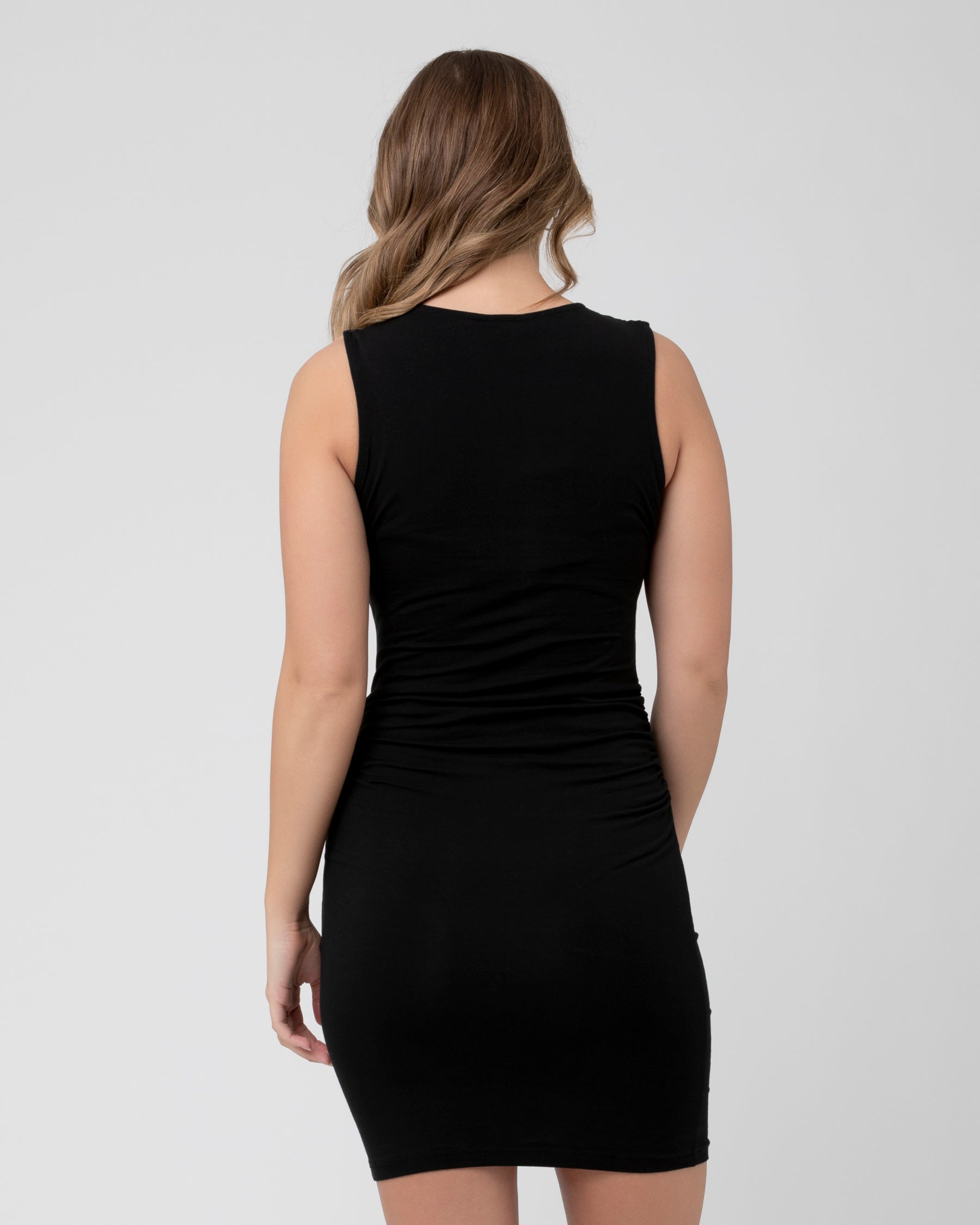 Organic Nursing Tank Dress Black