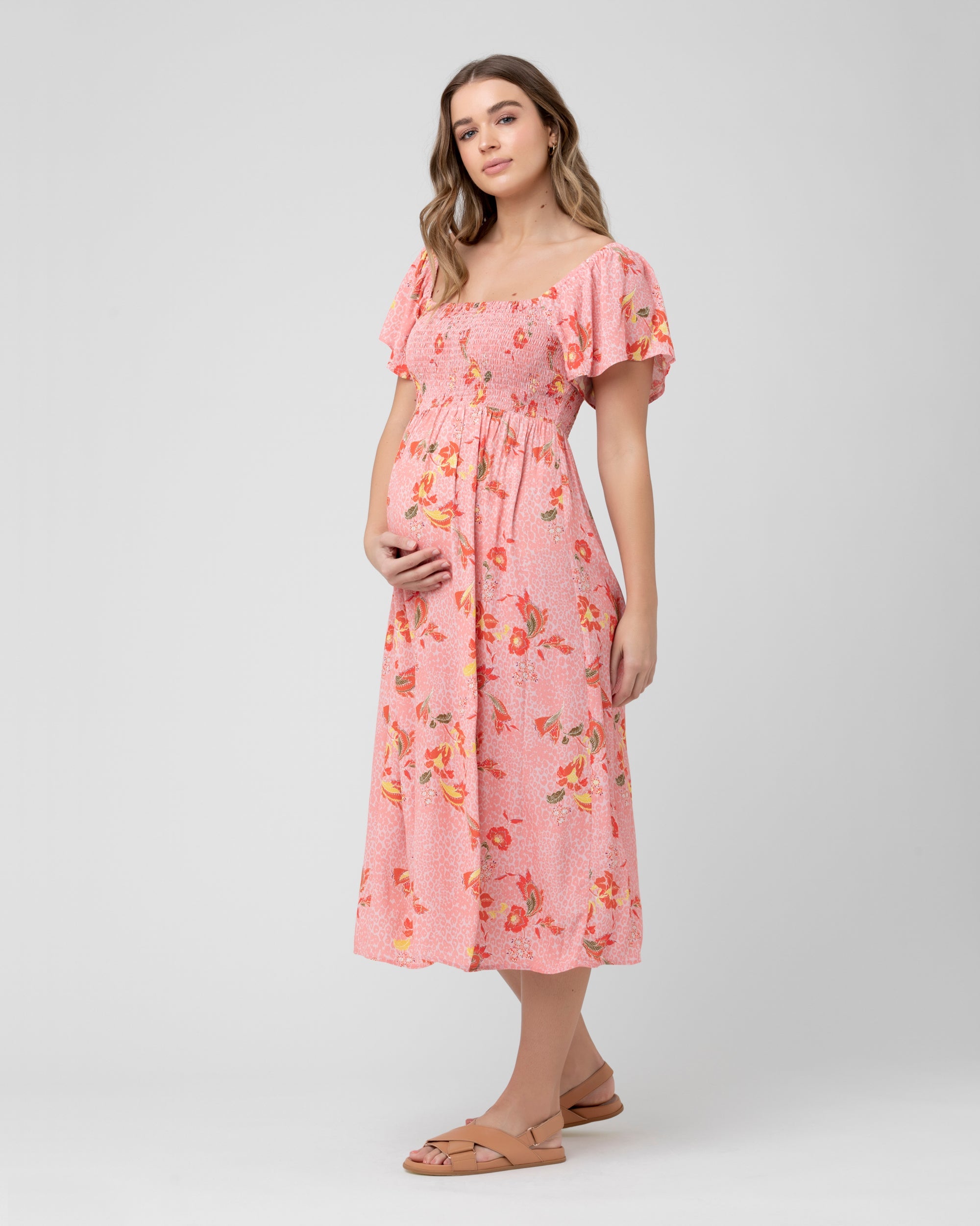 Libby Smocked Dress Pink