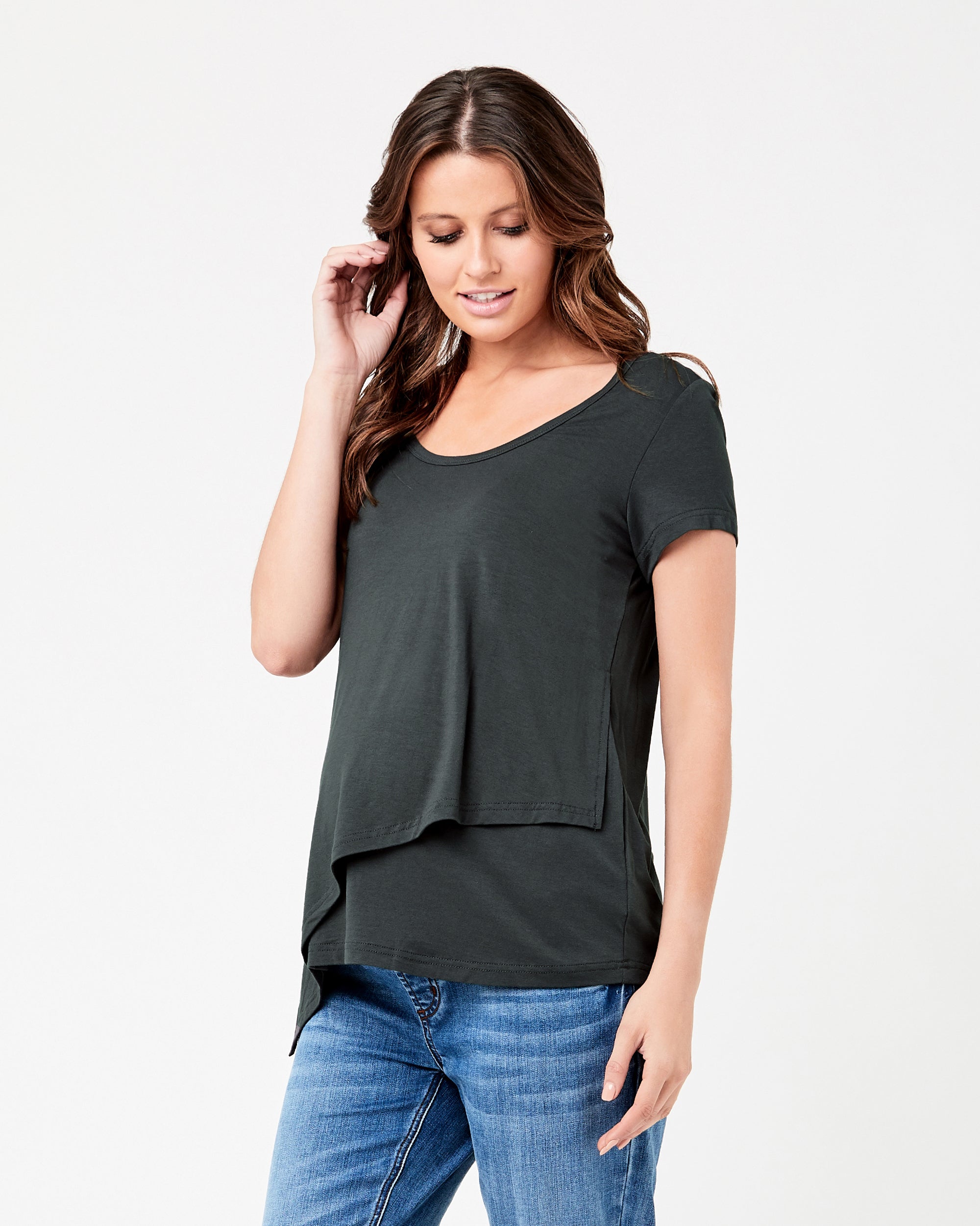 Lara Nursing Tee Gravel