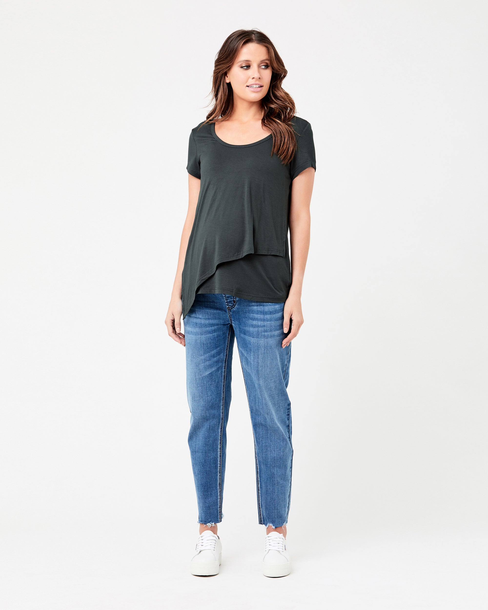 Lara Nursing Tee Gravel