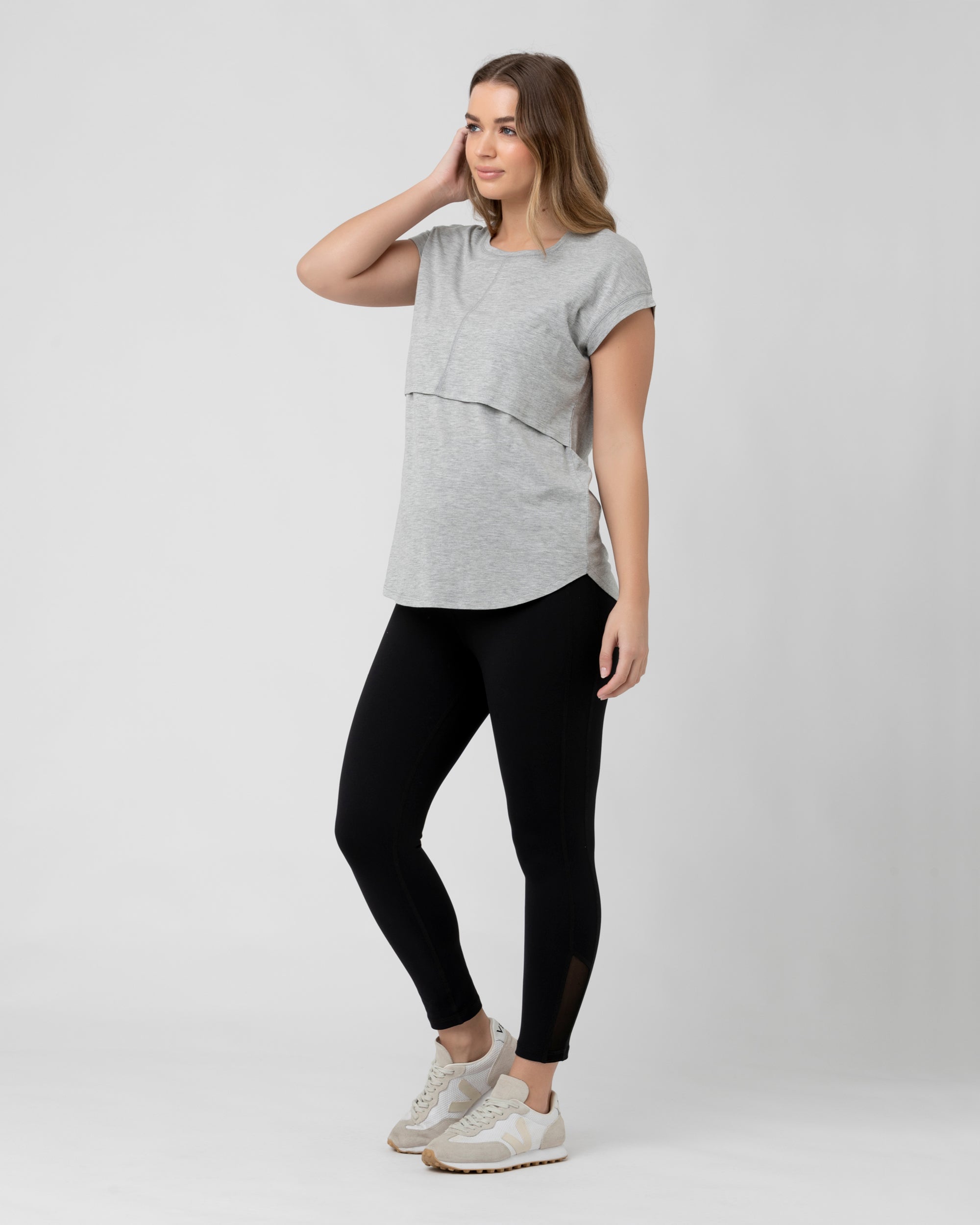 Richie Nursing Tee Grey Marle