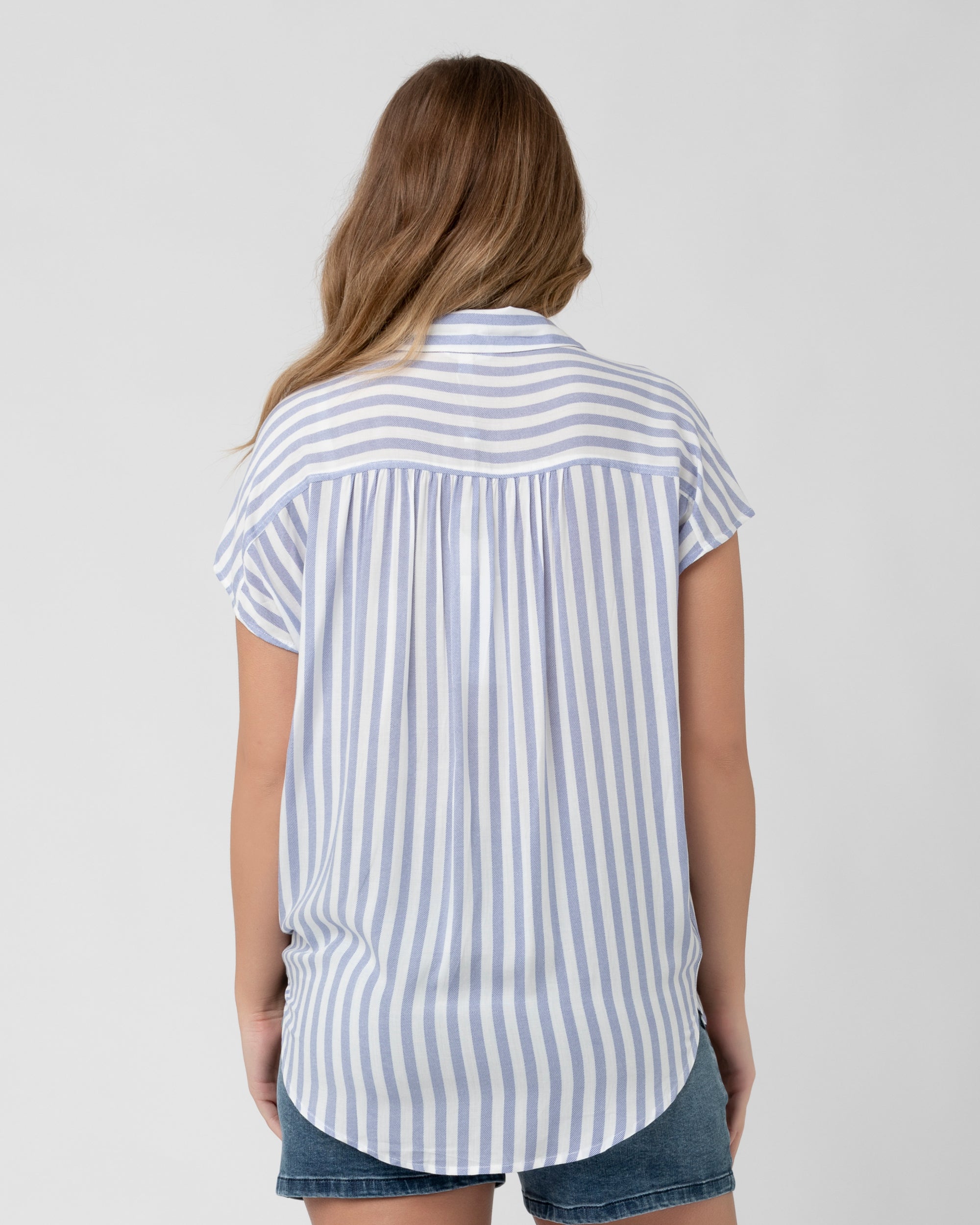 Quinn Relaxed Shirt Blue / White