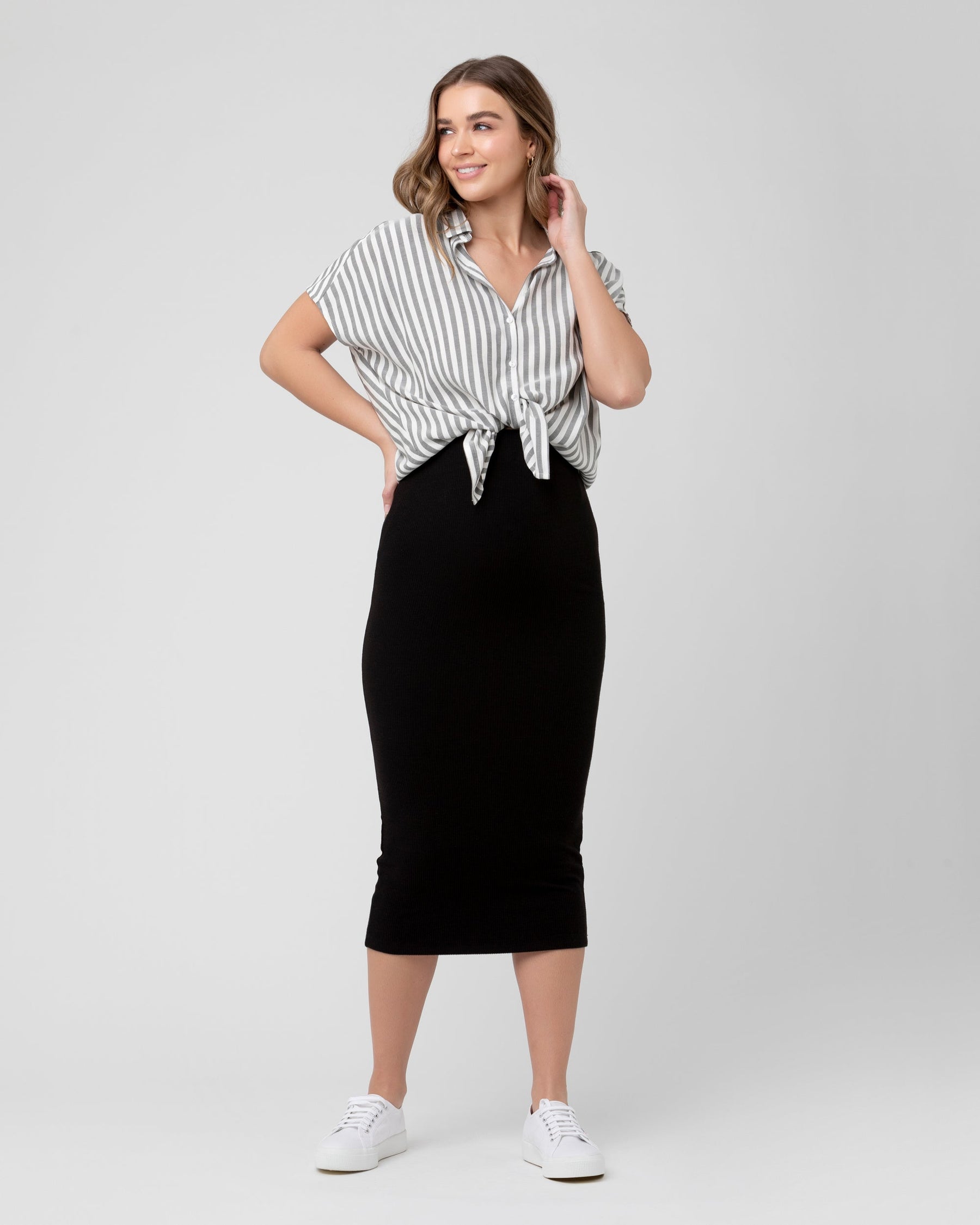 Ada Relaxed Shirt Black / White
