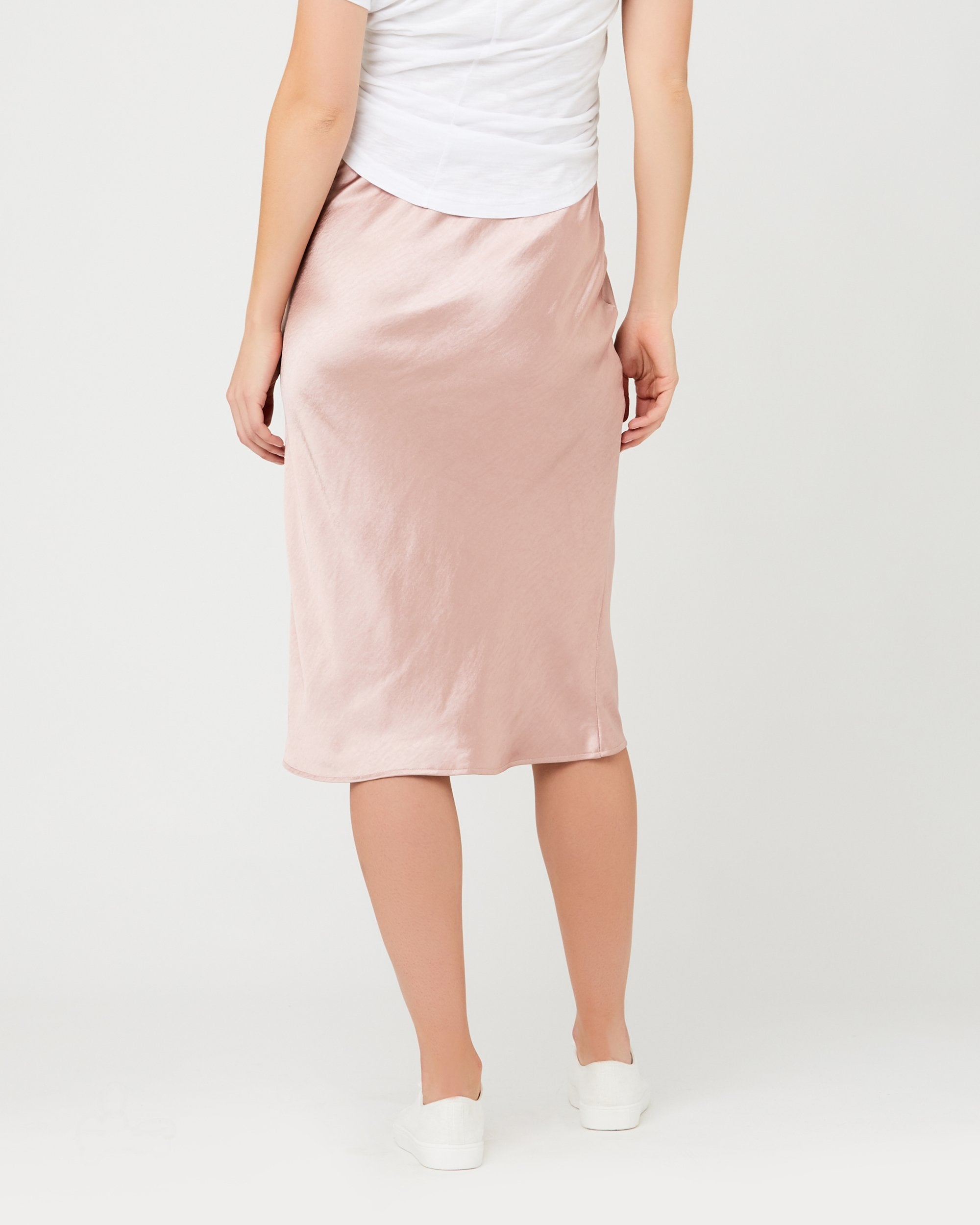 Lexie Satin Skirt Dusty Pink