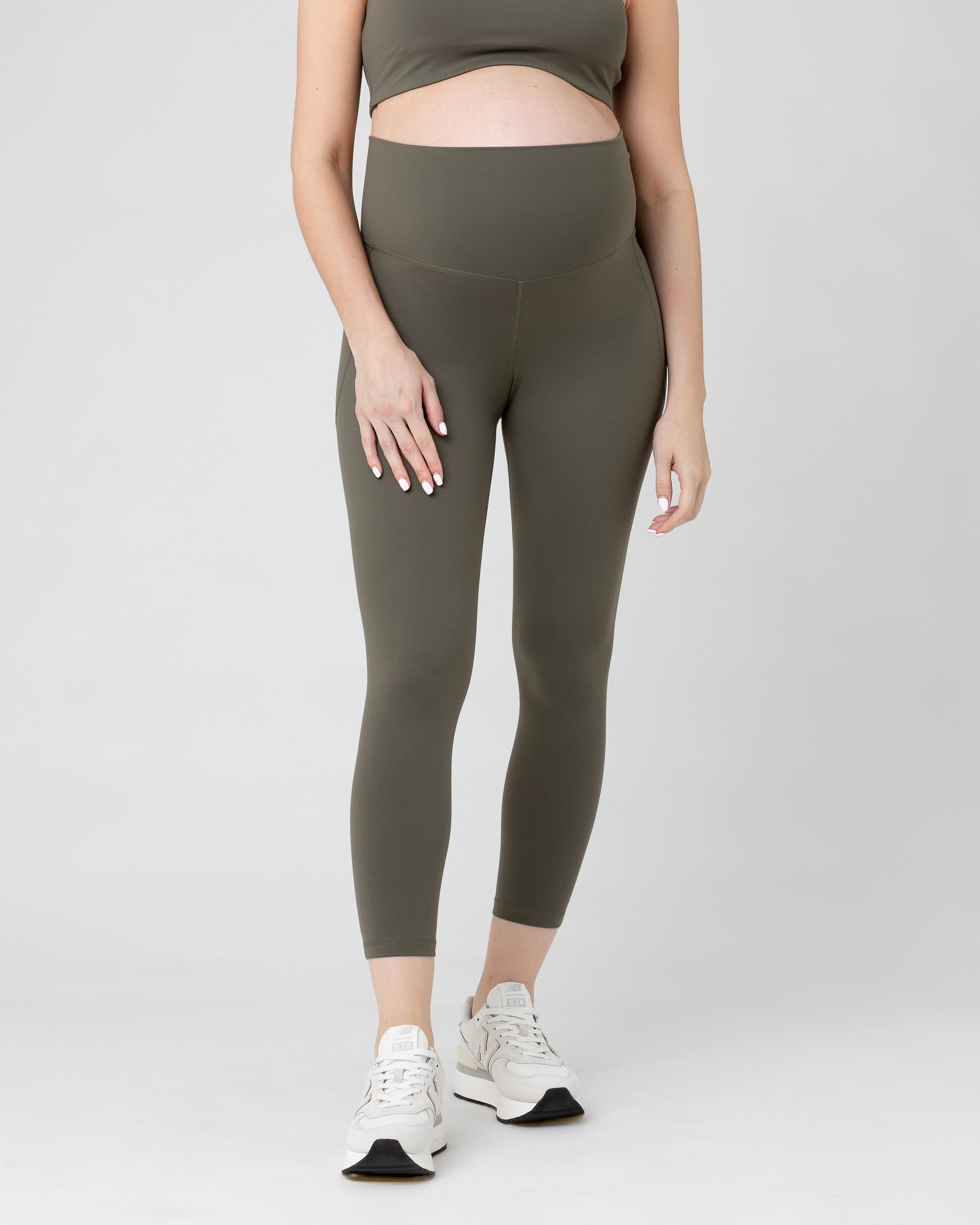Tempo Crop Legging Khaki