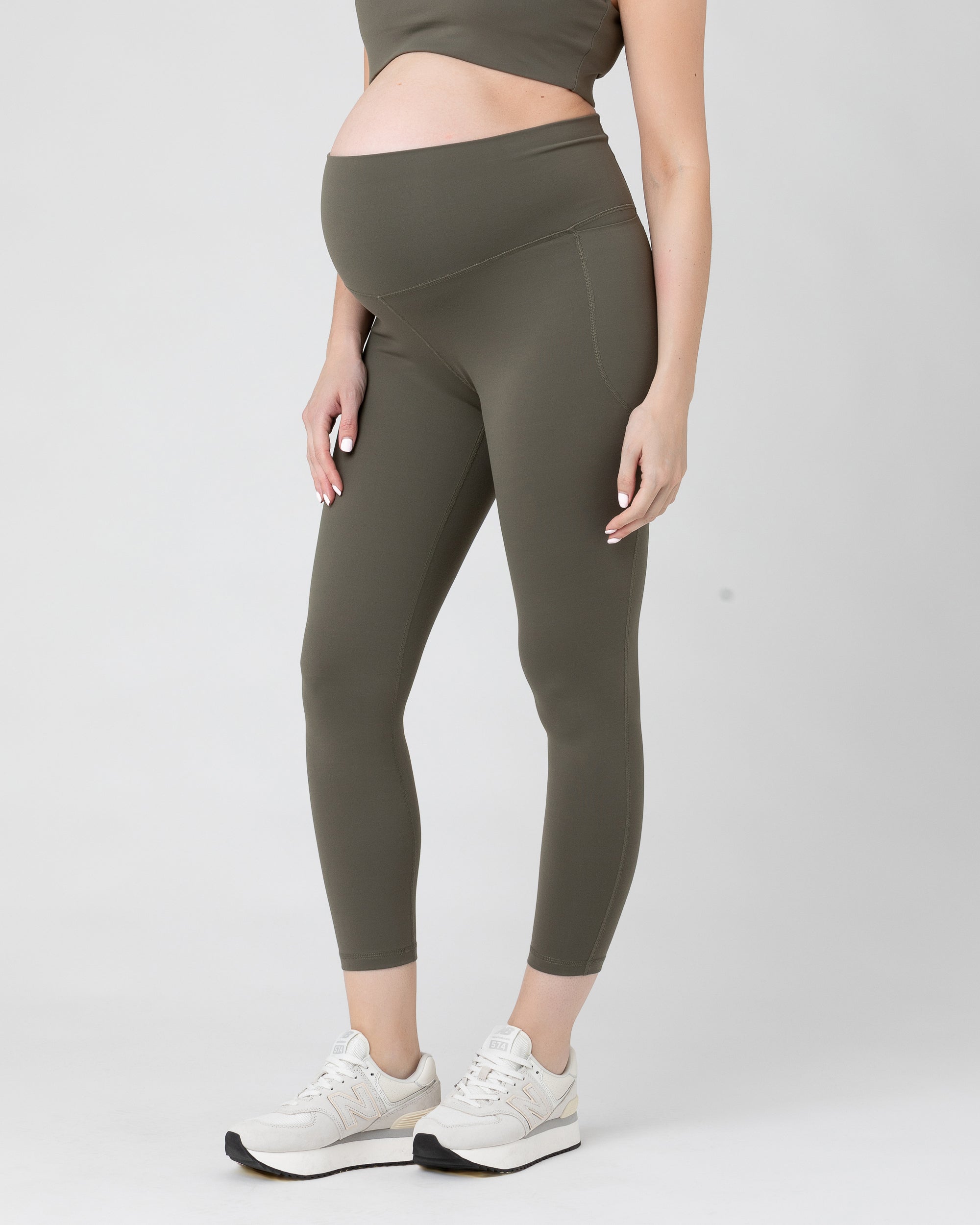 Tempo Crop Legging Khaki