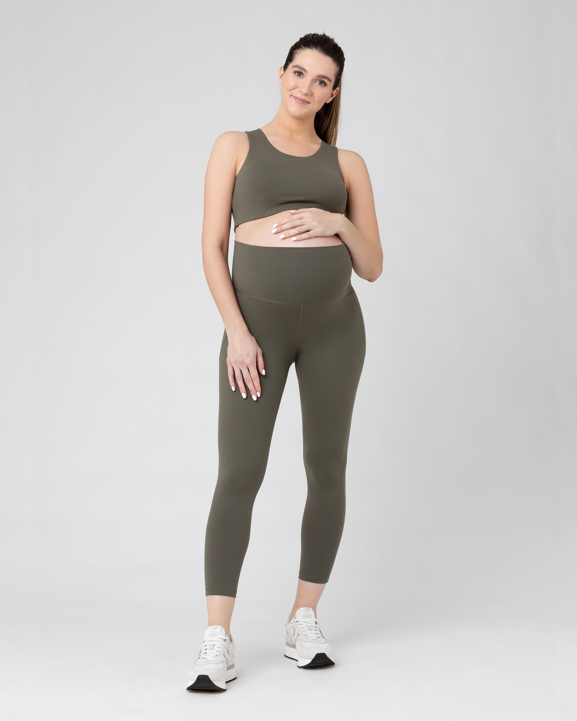 Tempo Crop Legging Khaki