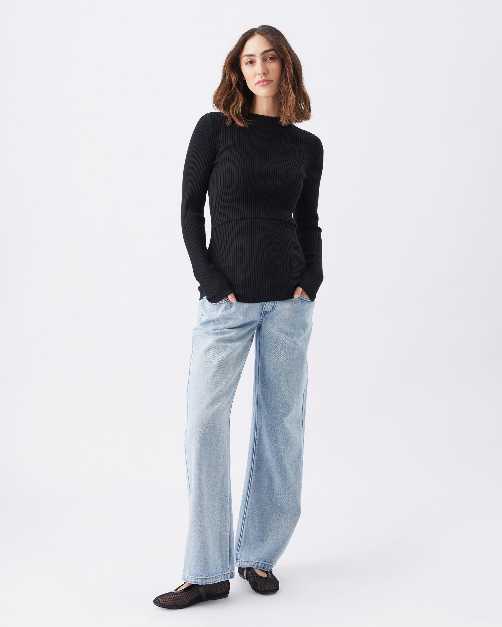 Lift Up Nursing Knit  Black