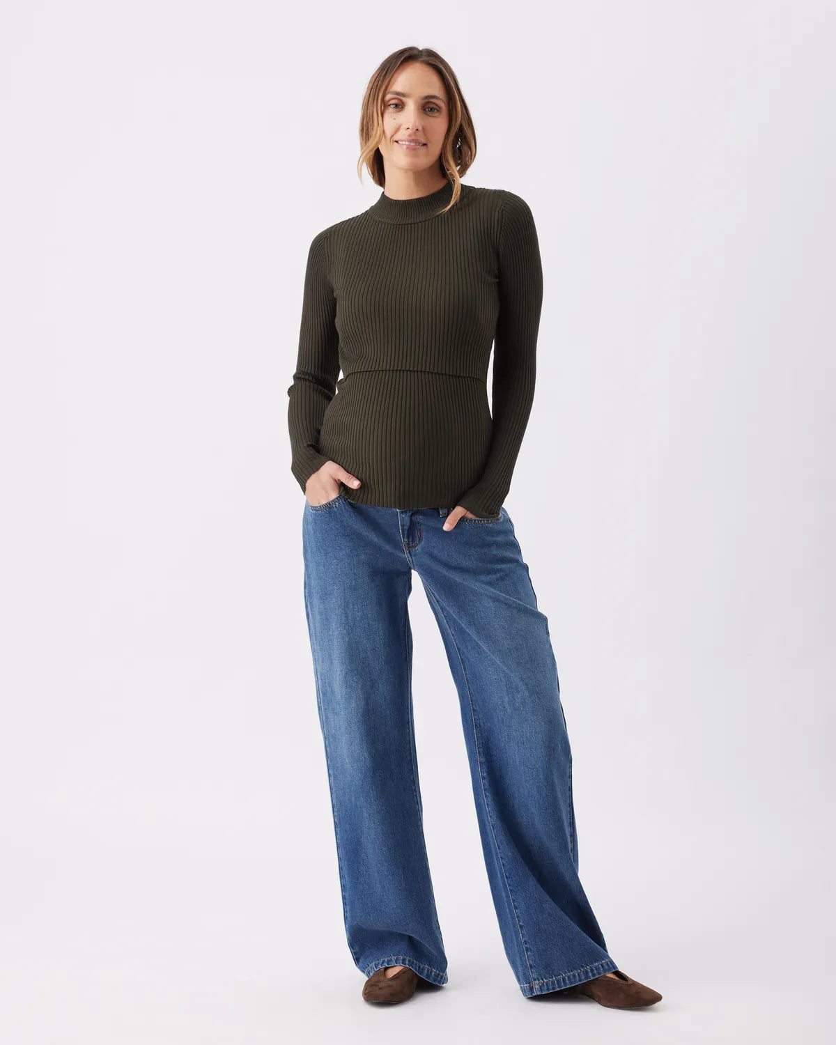 Lift Up Nursing Knit  Ivy