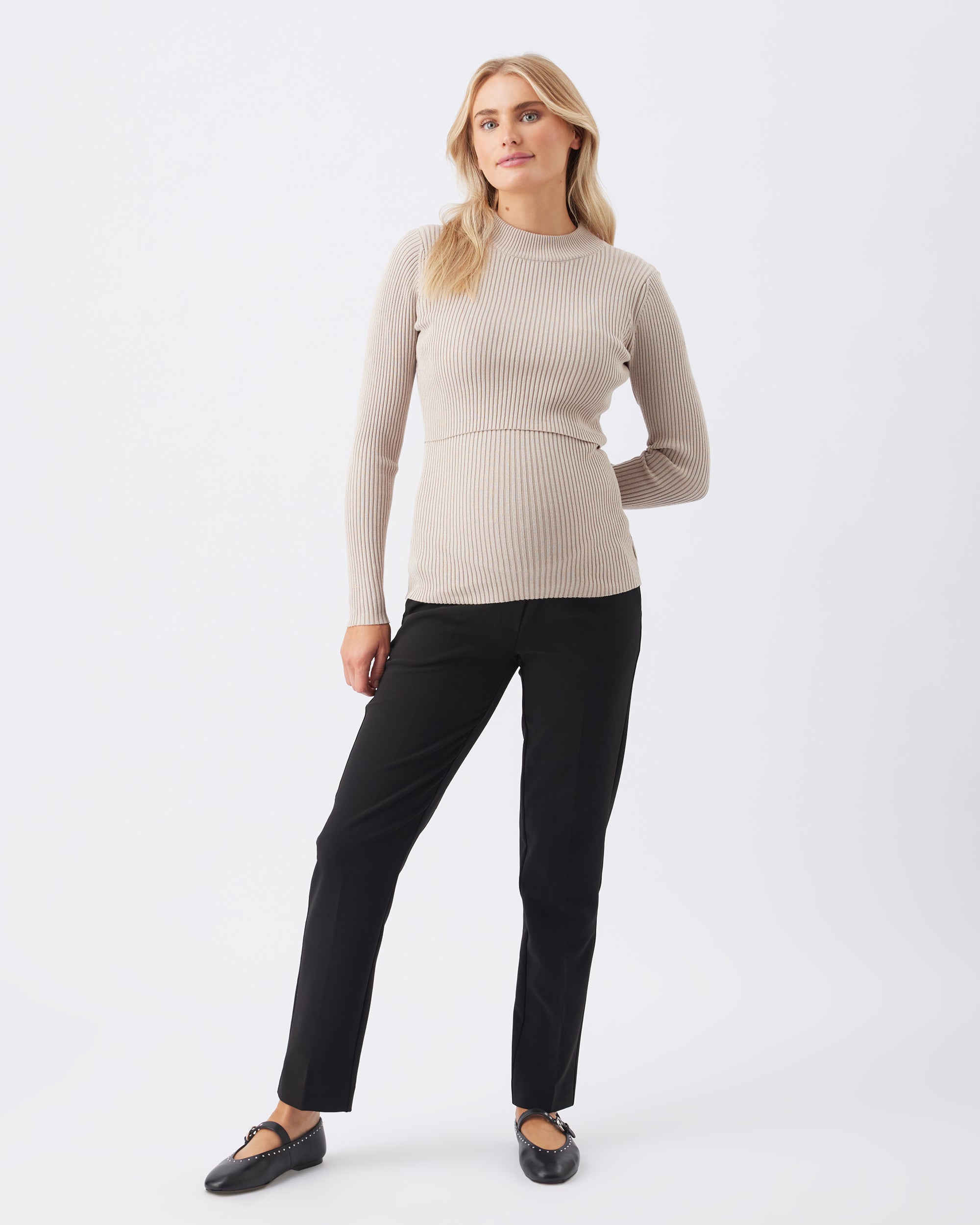 Lift Up Nursing Knit  Stone