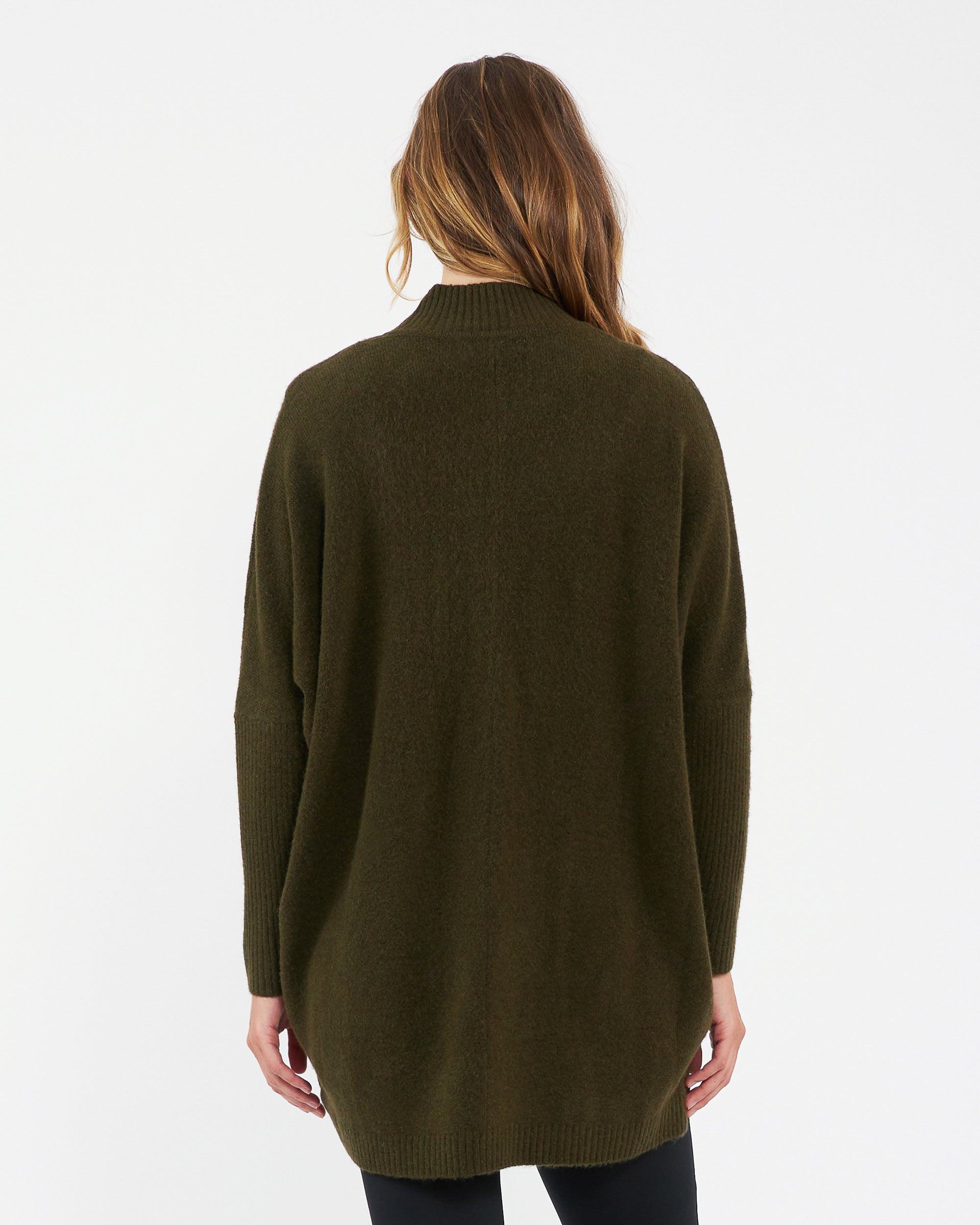 Hallie Cross Over Knit Khaki