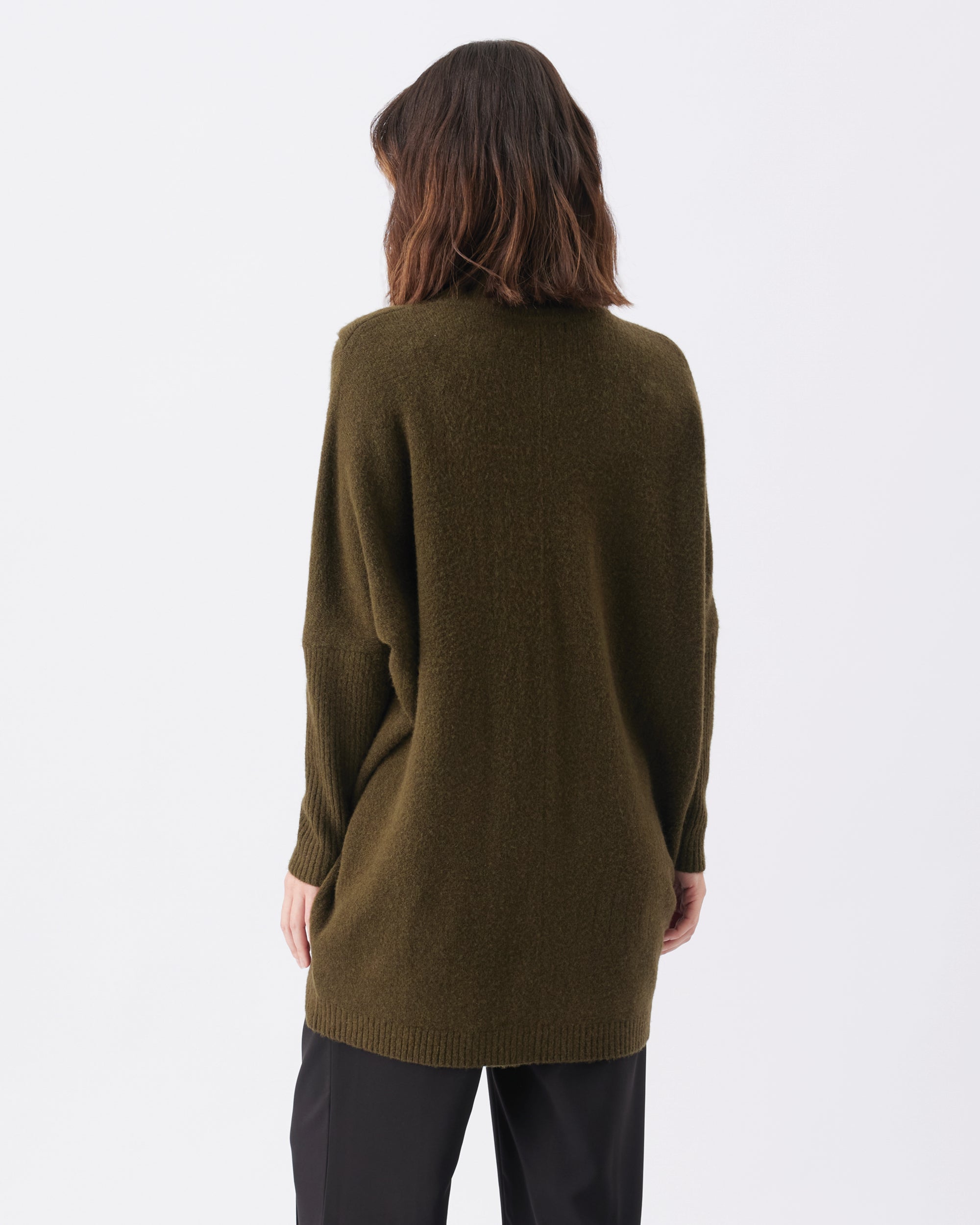 Hallie Cross Over Knit Khaki