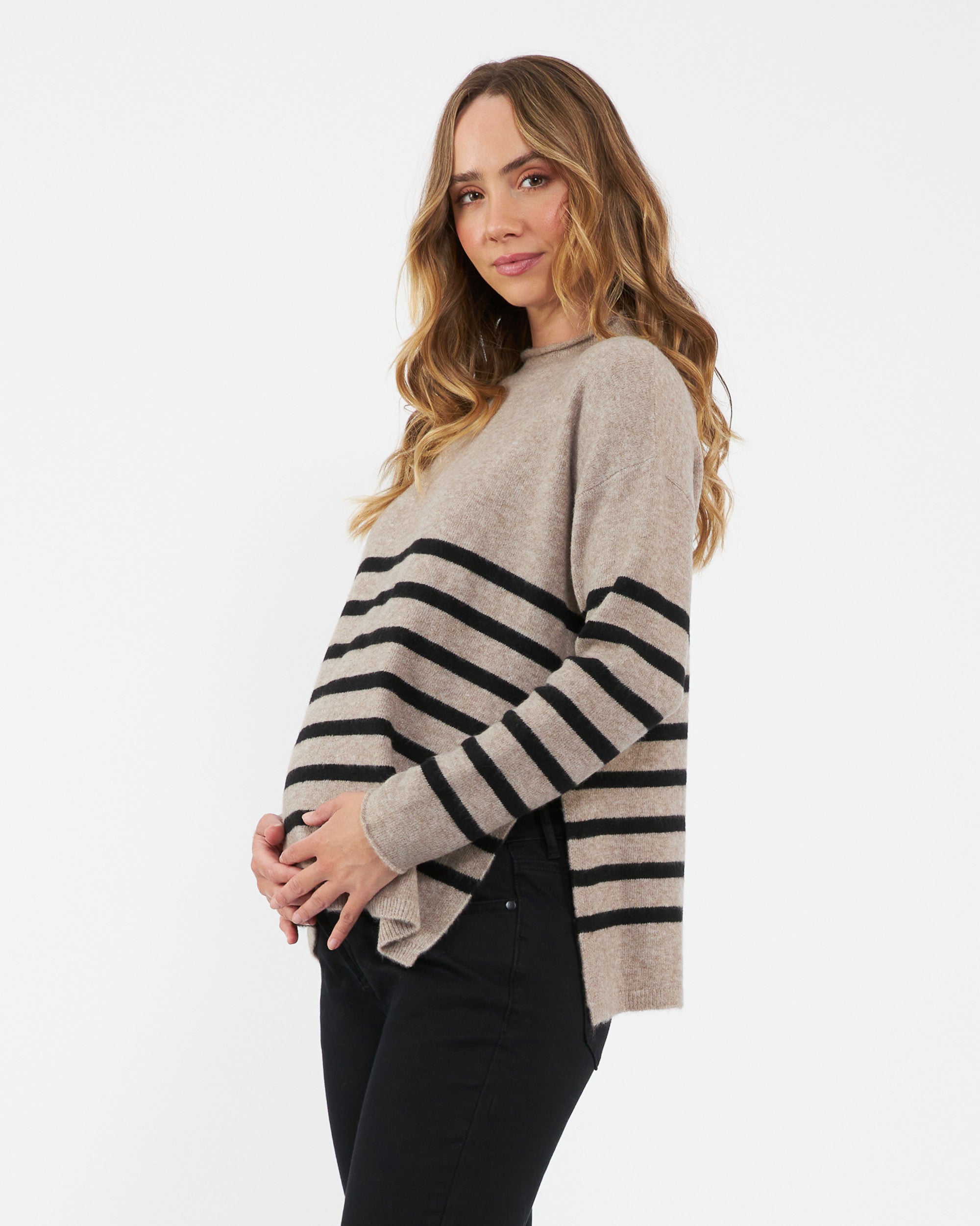 Gerrie Nursing Knit  Mocha / Black