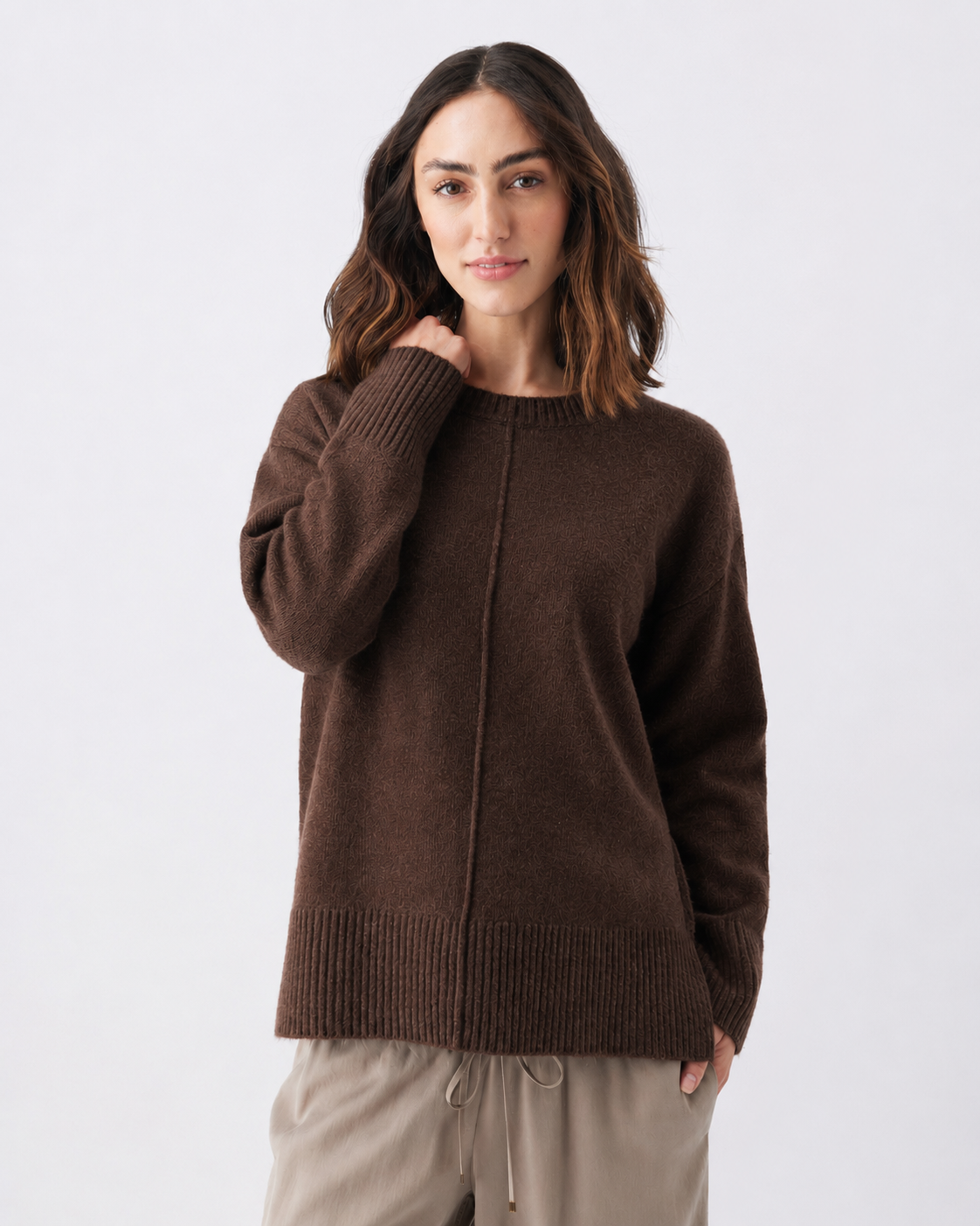 Eva Nursing Knit  Chocolate