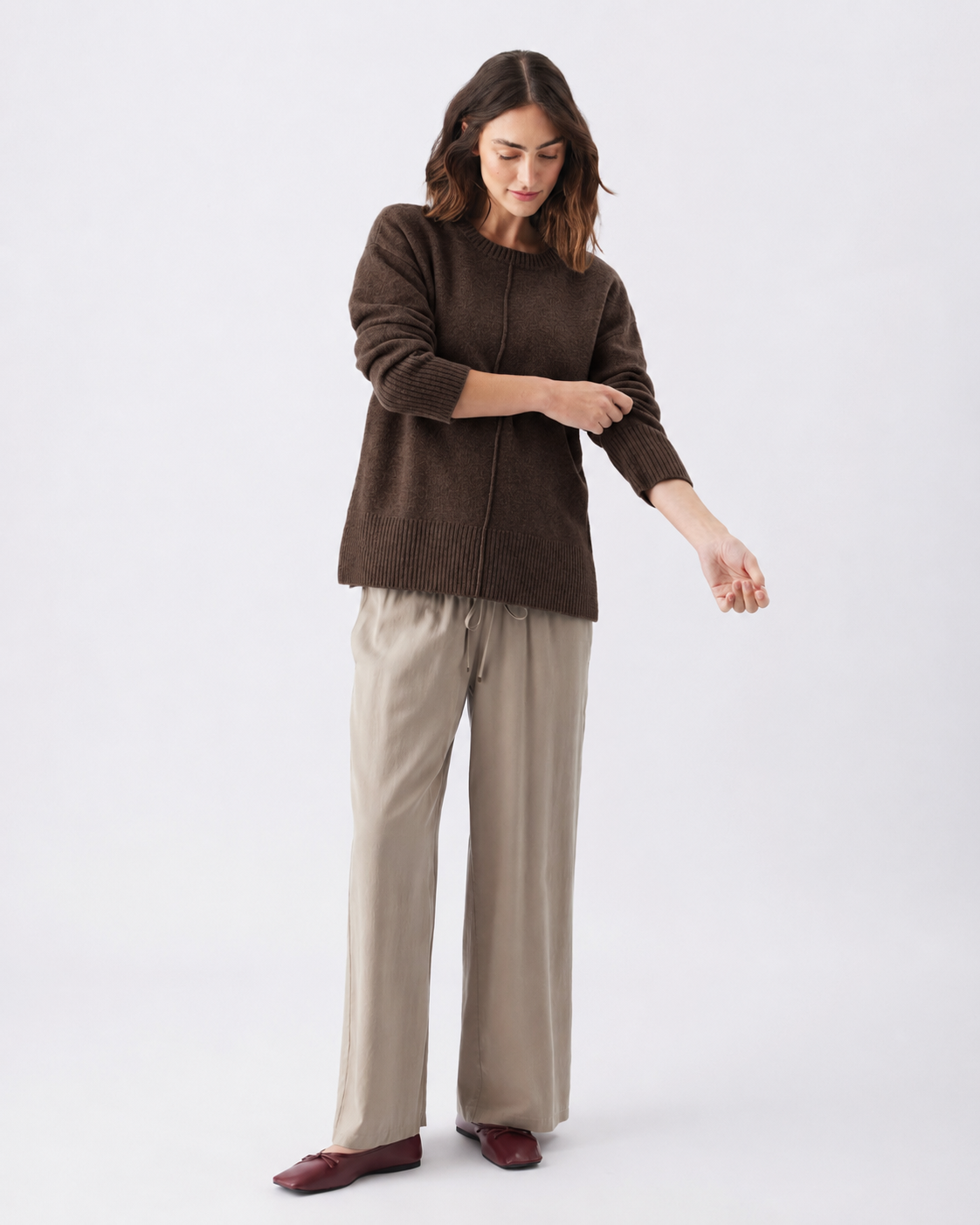 Eva Nursing Knit  Chocolate