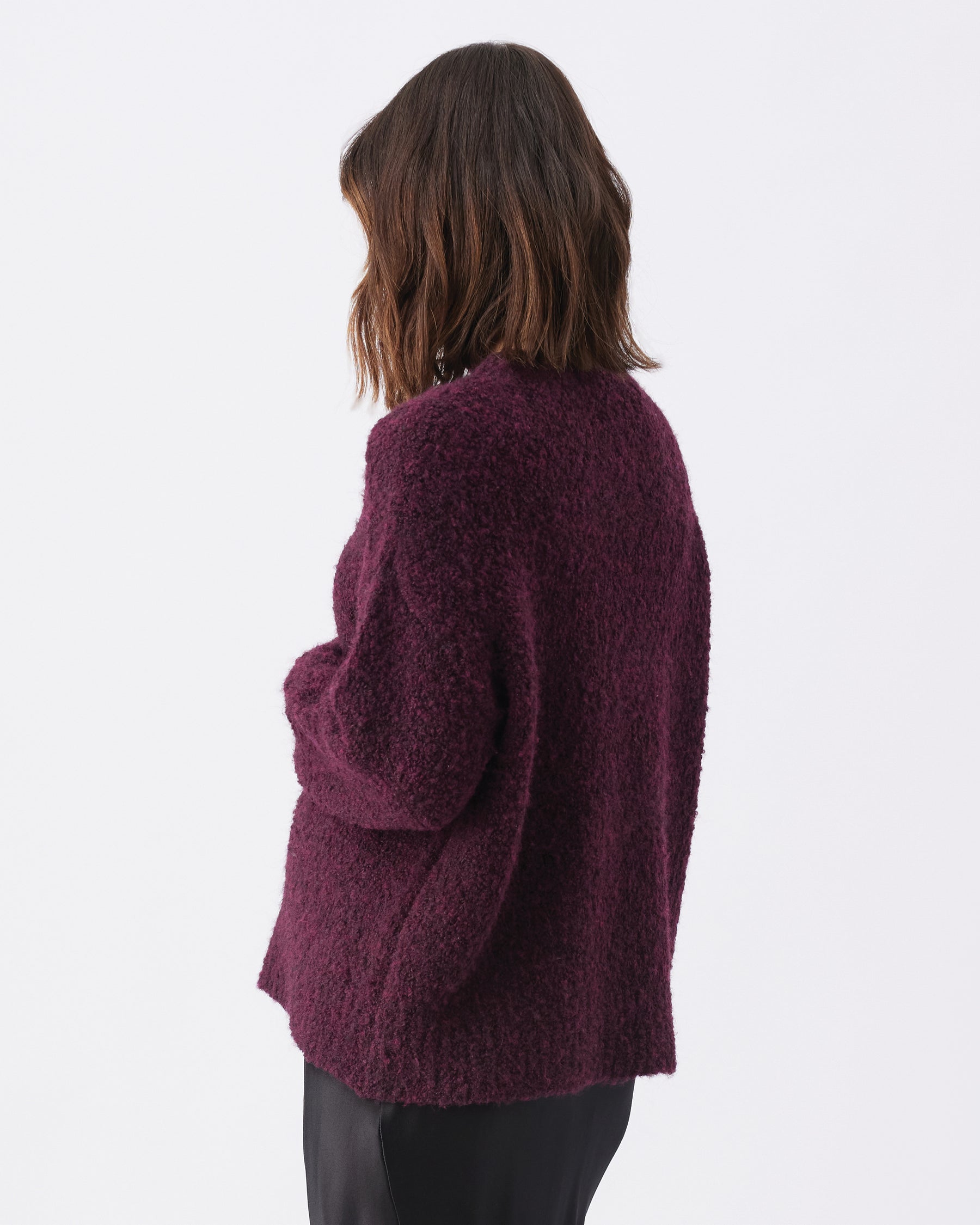 Theo Cosy Knit  Burgundy
