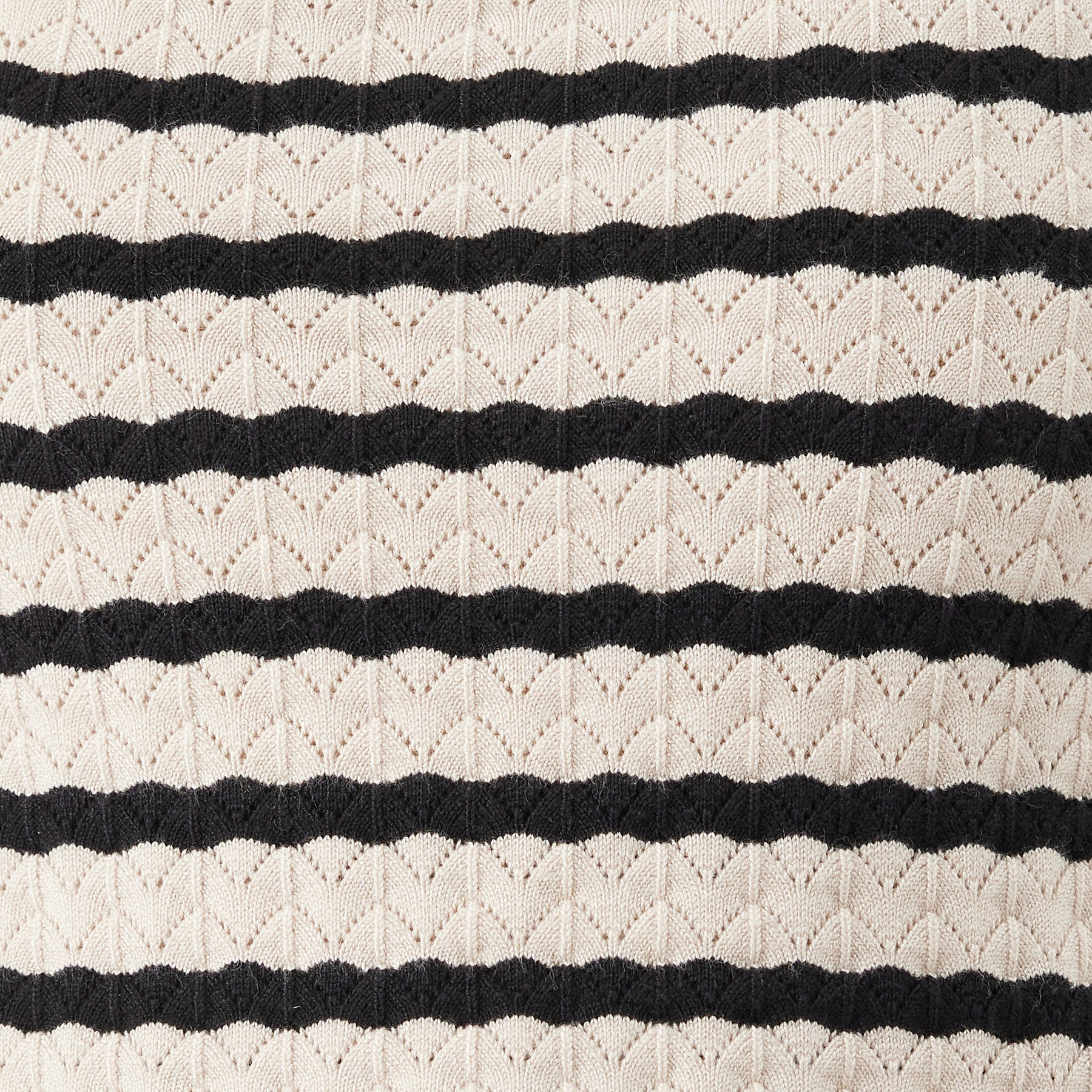 Pointelle Knit Nursing Dress  Natural / Black