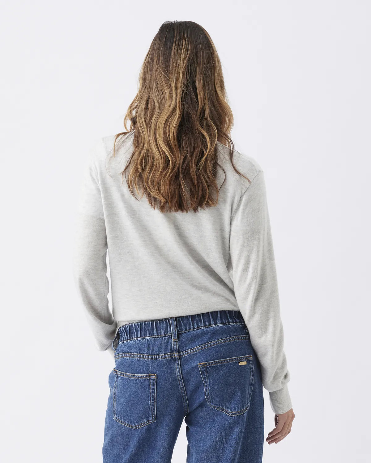 Piper Polo Nursing  Knit  Silver Marle