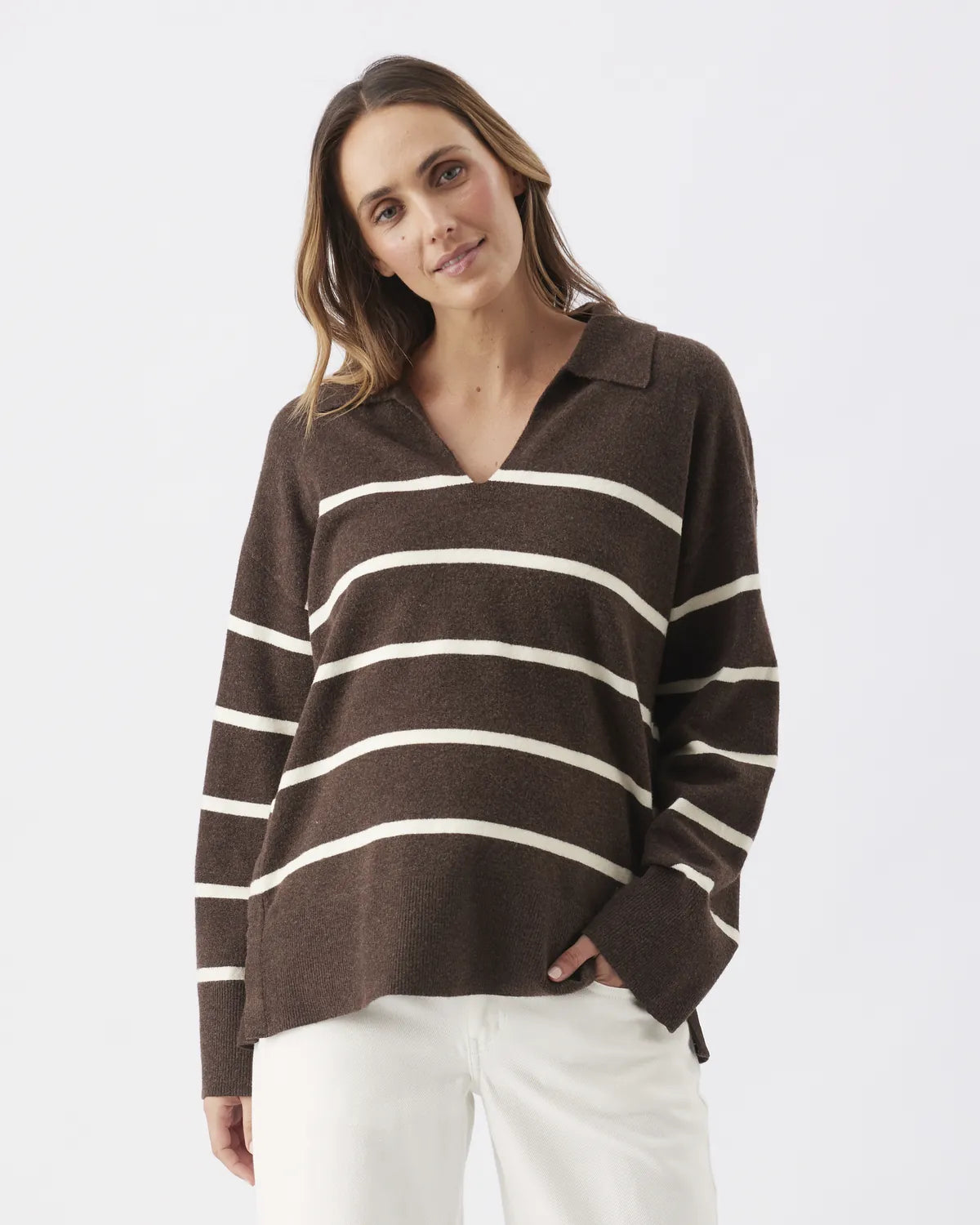 Scout Nursing Knit  Chocolate / White
