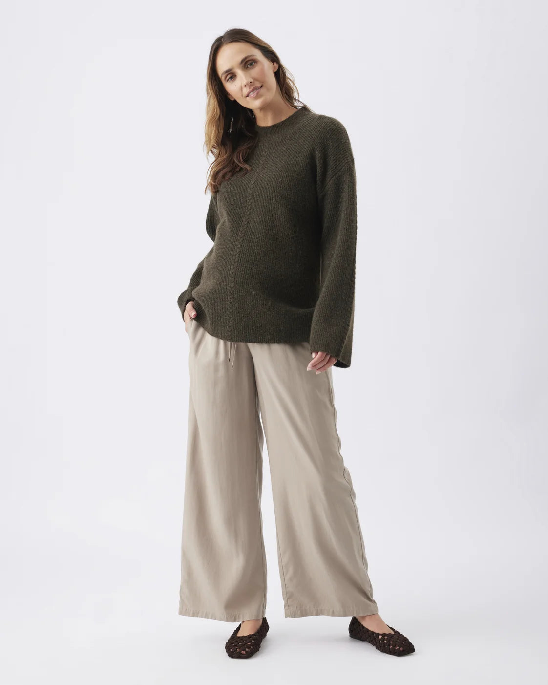 Starci Cable Knit  Khaki