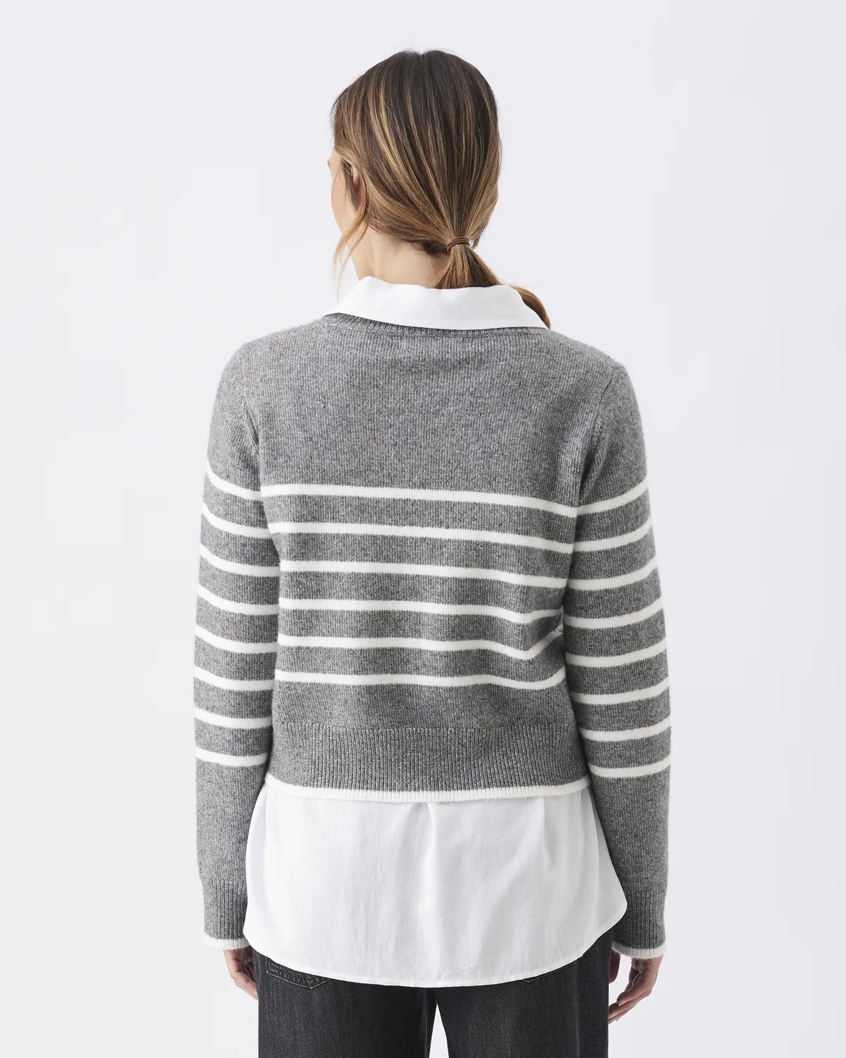 Montana Knit  Grey Marle / White
