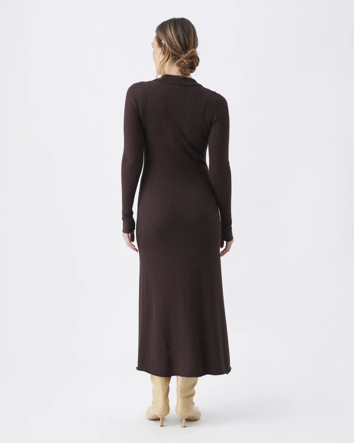 Hollie Polo Knit Dress  Cocoa