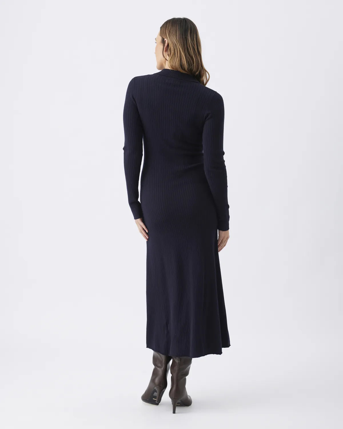 Hollie Polo Knit Dress  Midnight