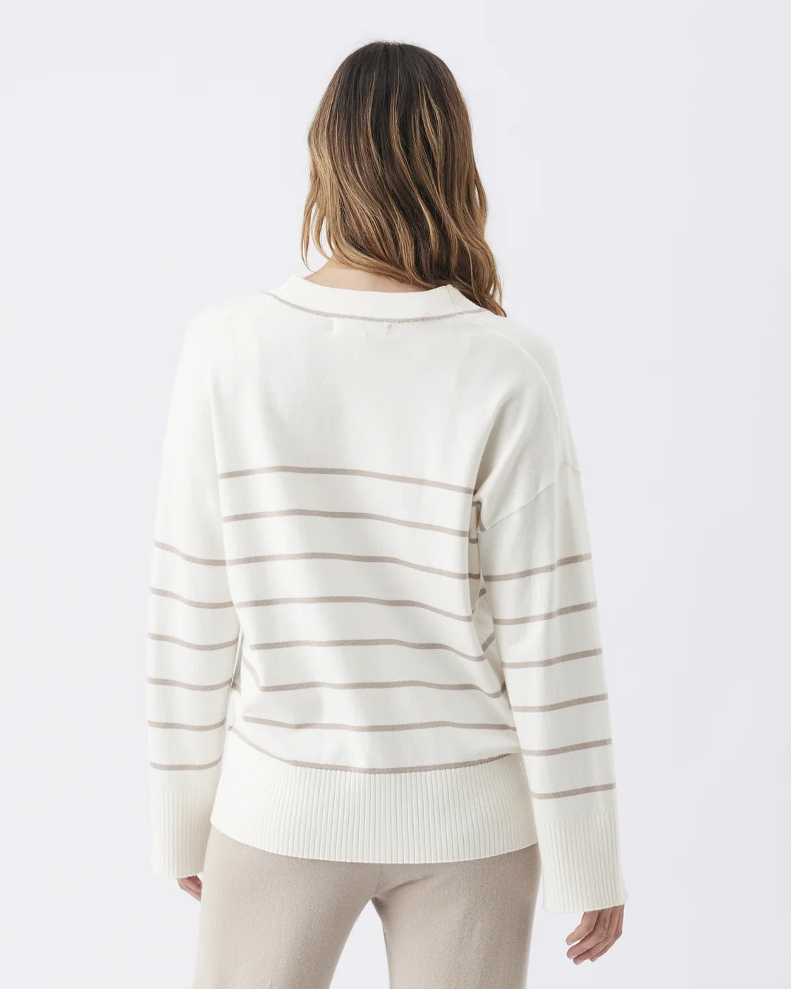 Ellis Knit Cardigan Off White / Stone