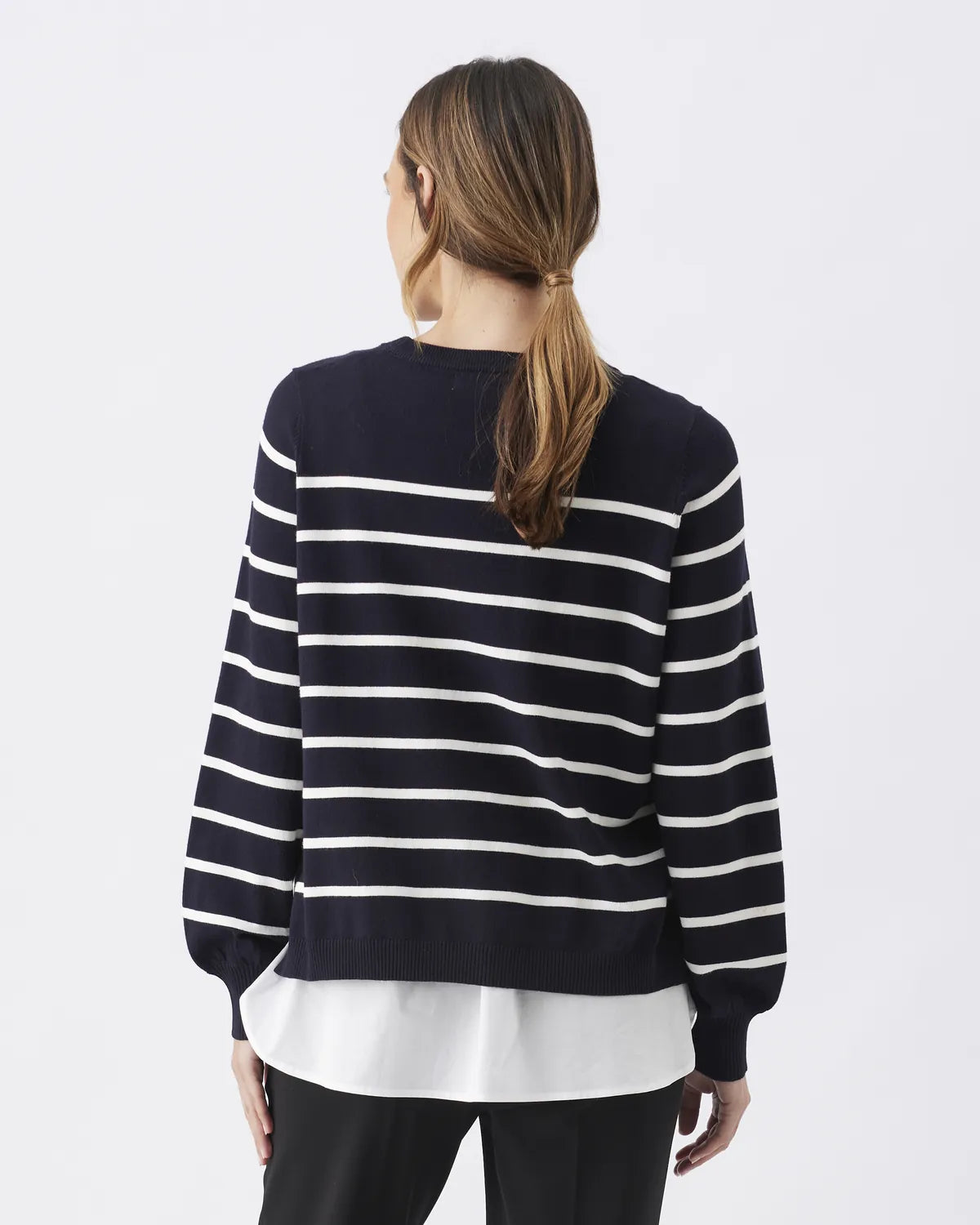 Anna Detachable Nursing Knit   Midnight / White