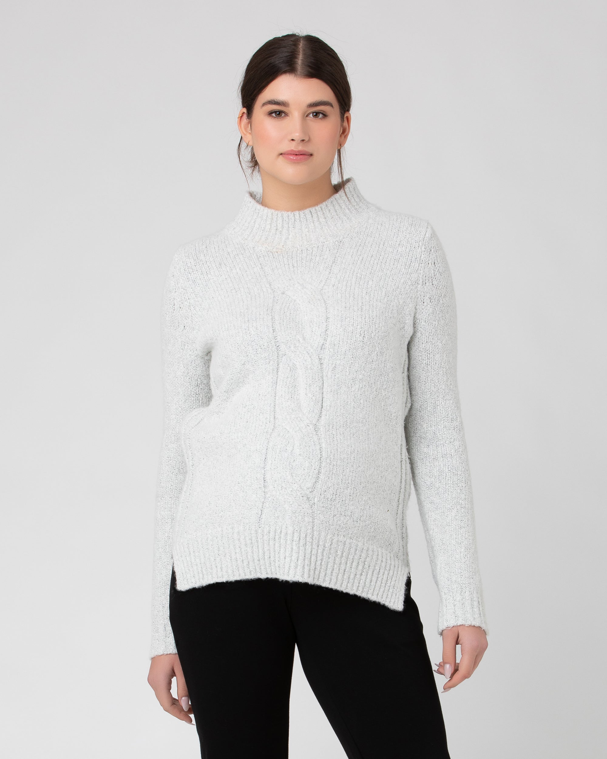 Cable Nursing Knit Snow