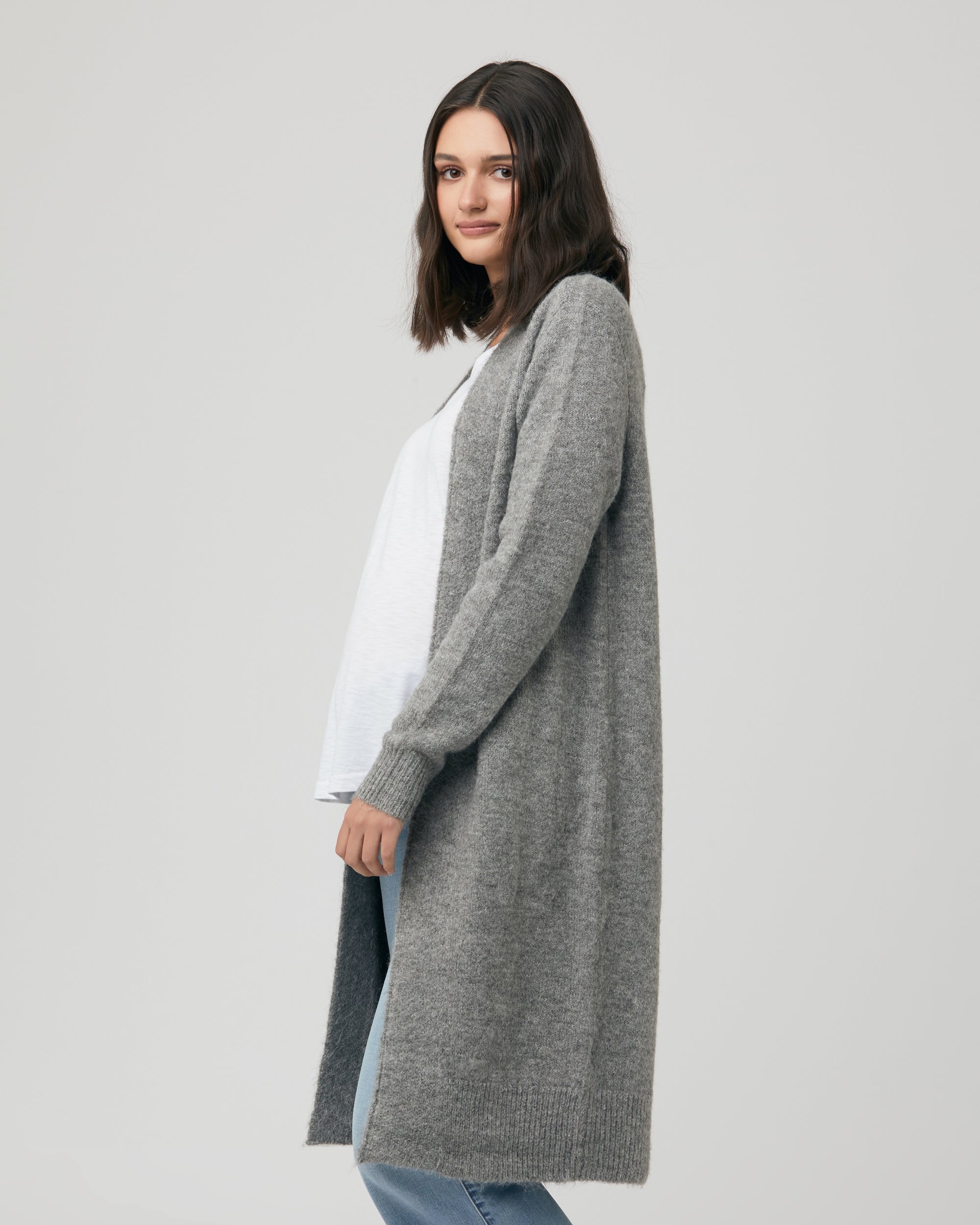 Longline cardigan hot sale with hood