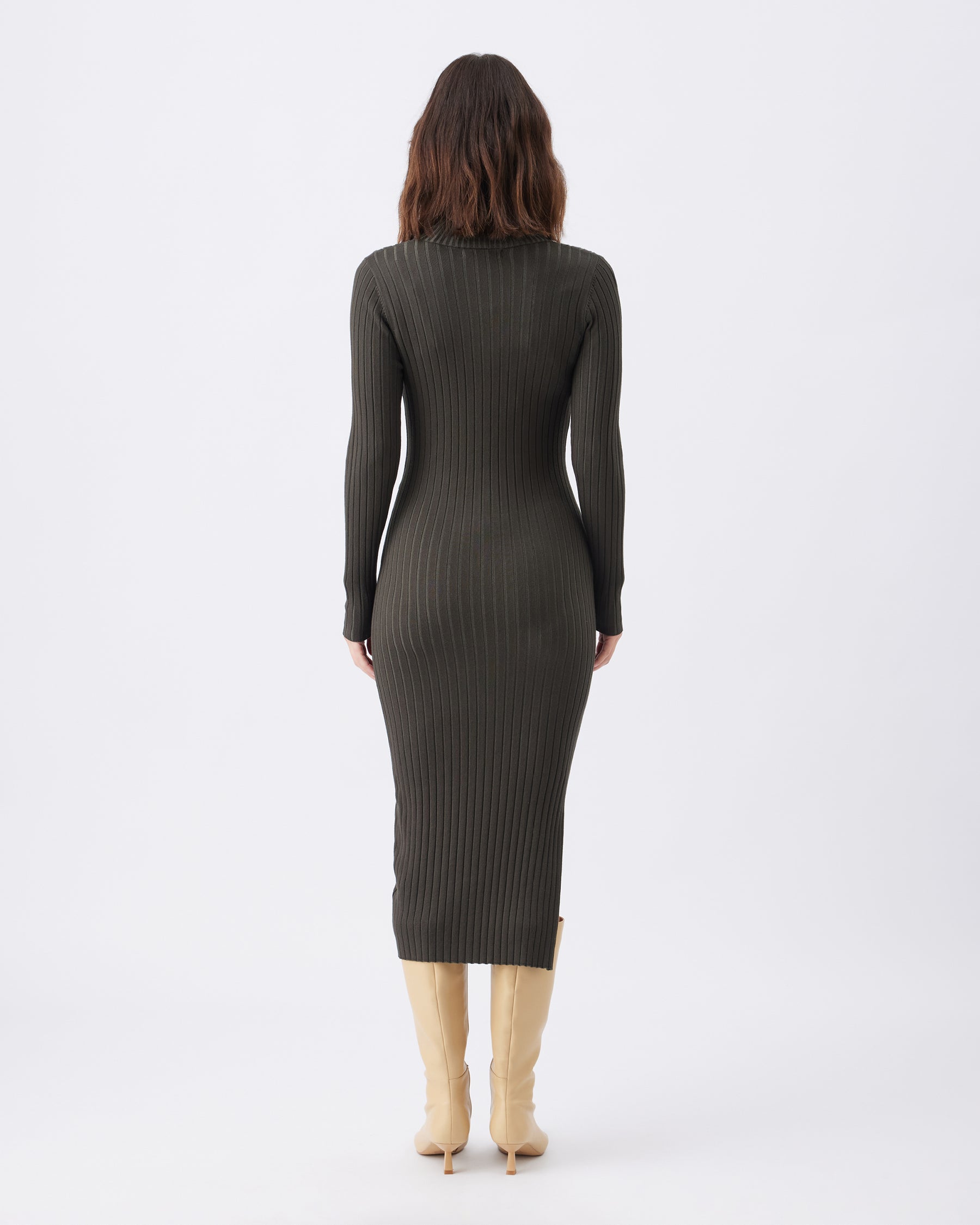 Nella Rib Nursing Knit Dress  Ivy