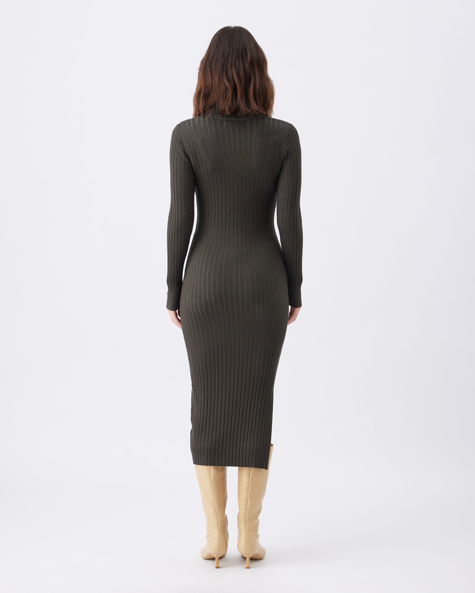 Nella Rib Nursing Knit Dress  Ivy