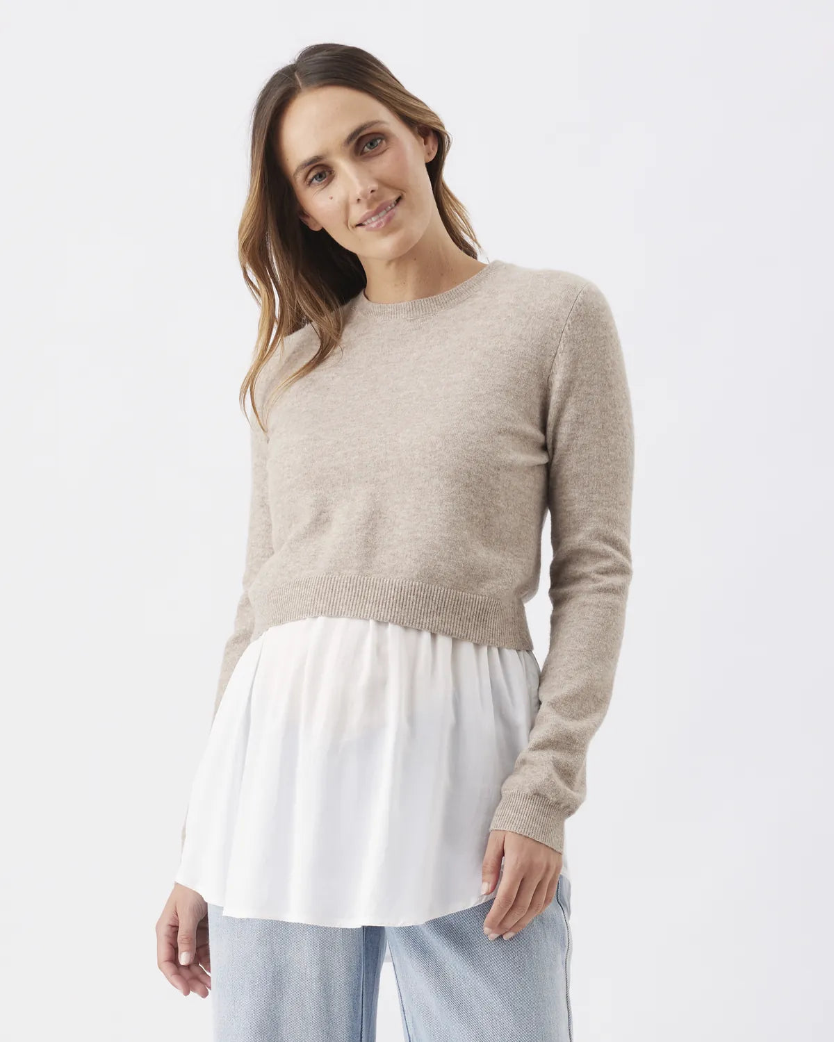 Sandy Detachable Nursing Knit  Latte
