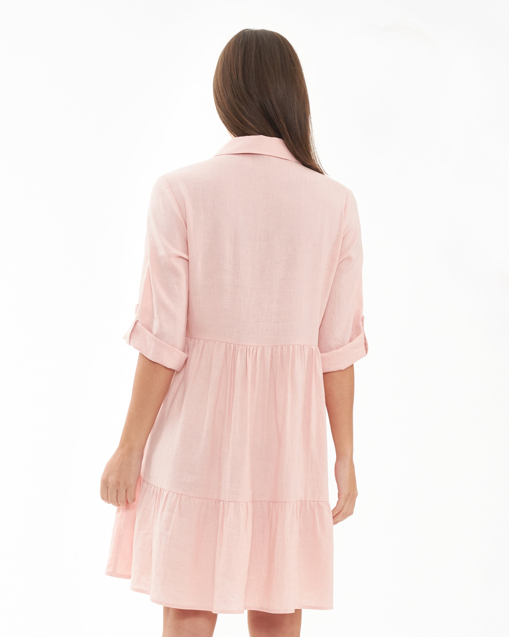 Adel Linen Dress Soft Pink