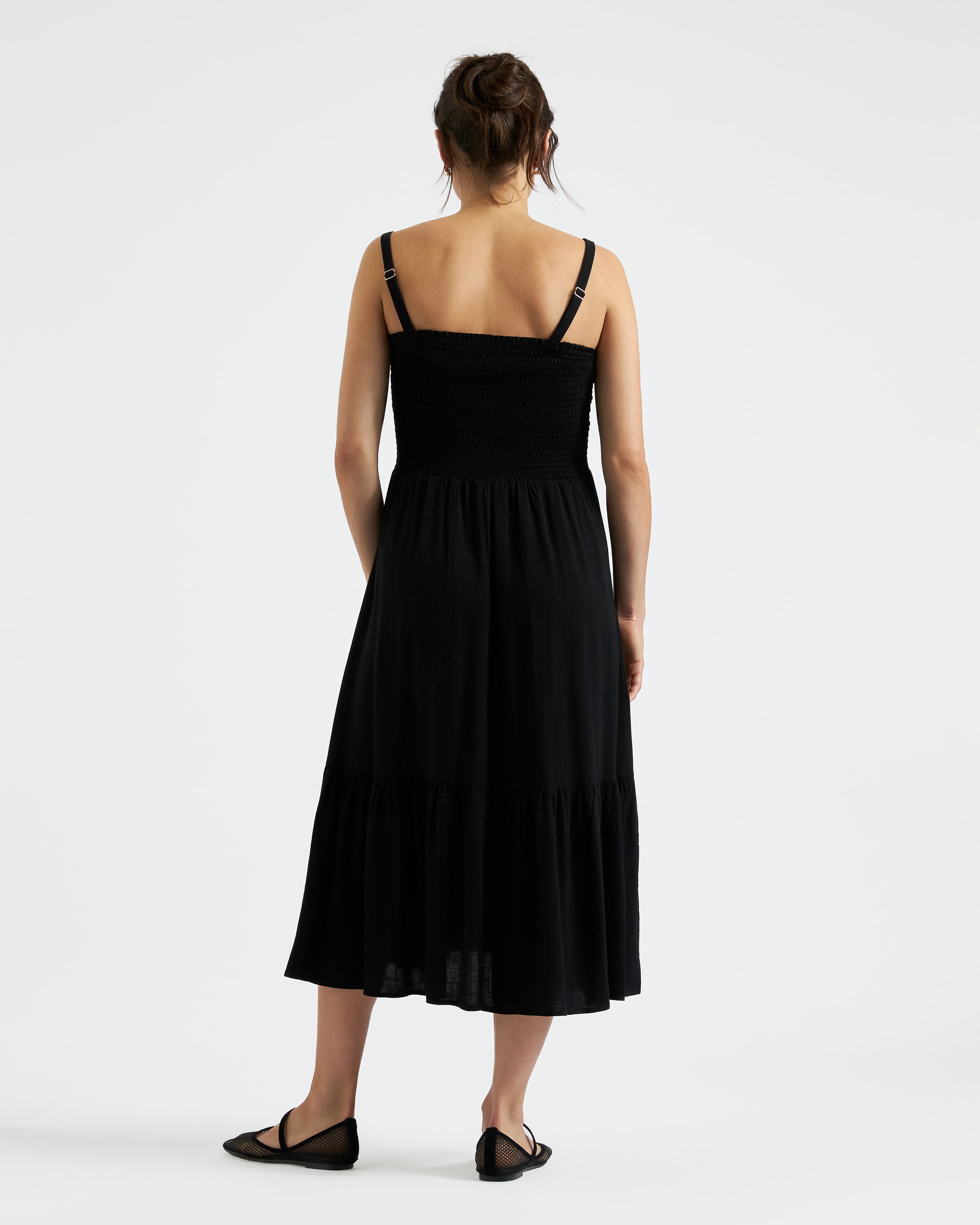 Blair Shirred Dress Black