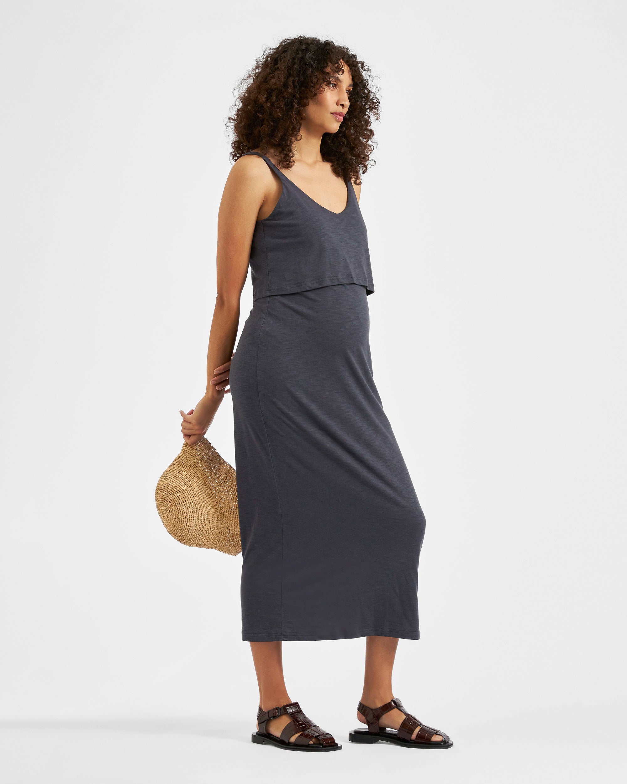 Kerry Nursing Dress  Slate