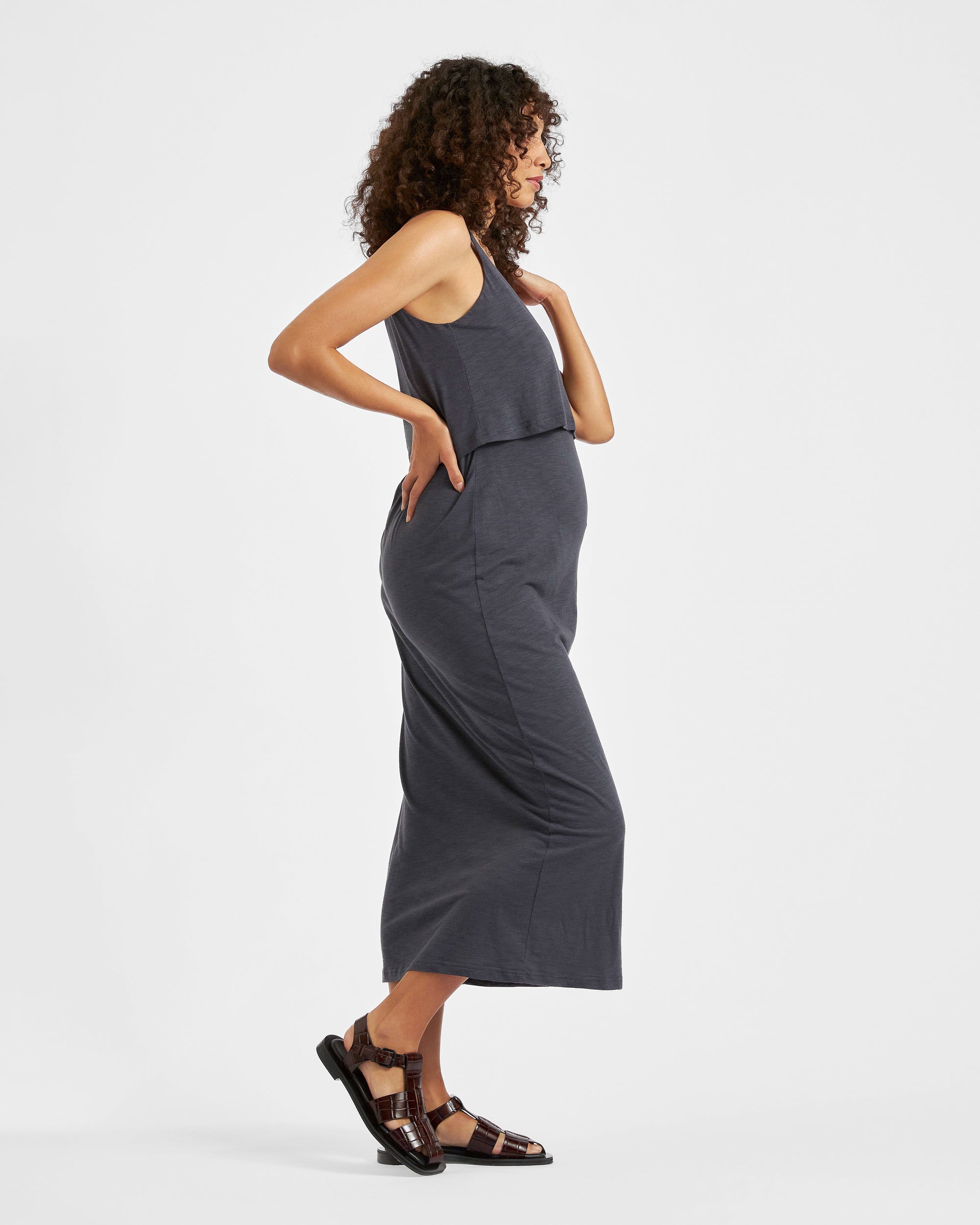 Kerry Nursing Dress  Slate