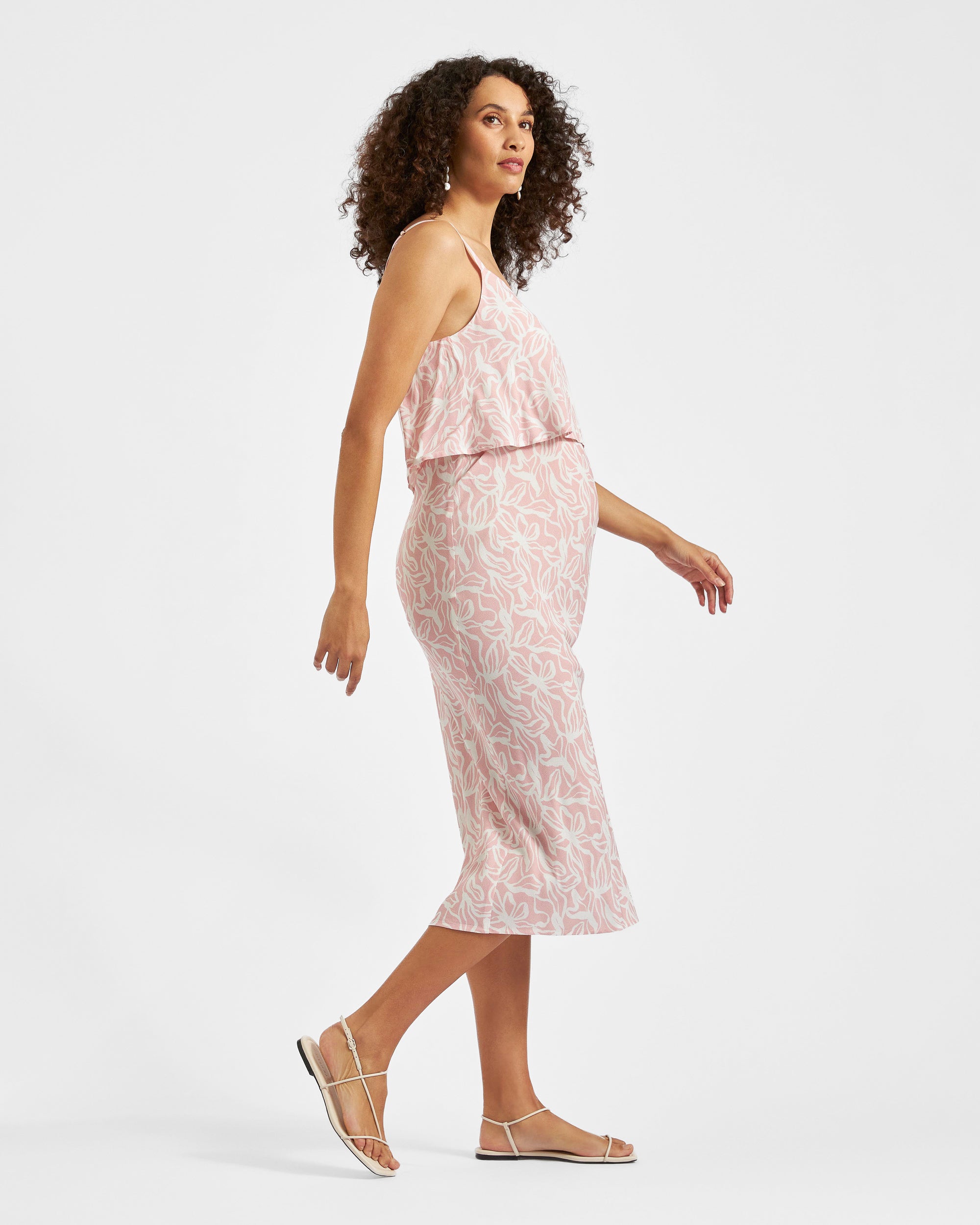 Jilly Nursing Slip Dress  Soft Pink