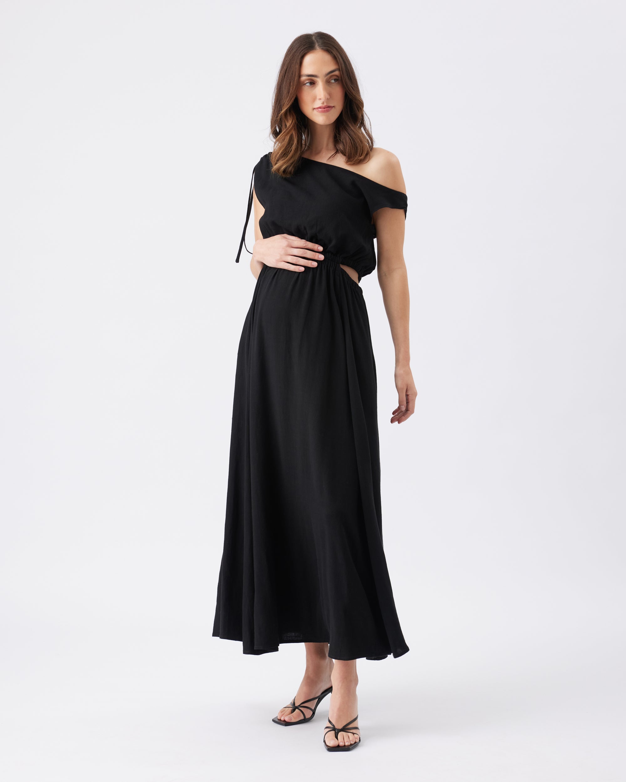 Presley Off Shoulder Dress Black