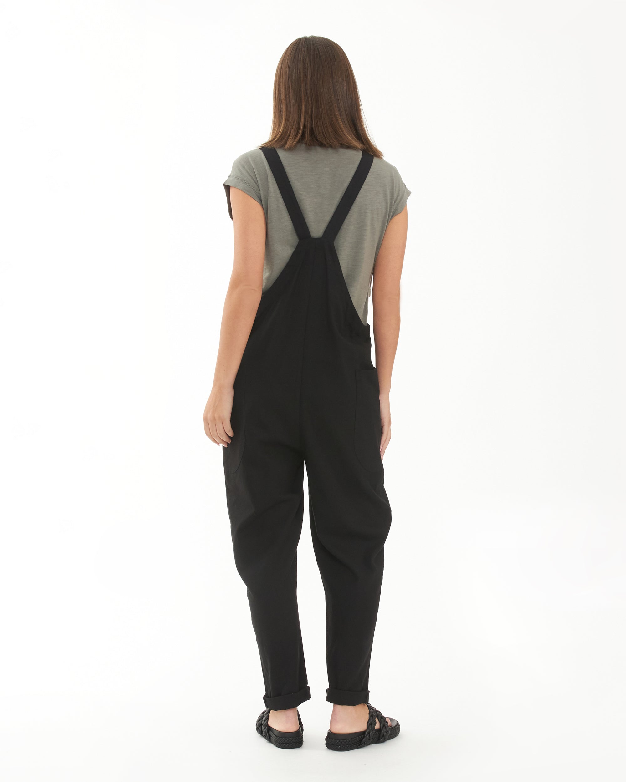 Poppy Linen Jumpsuit Black