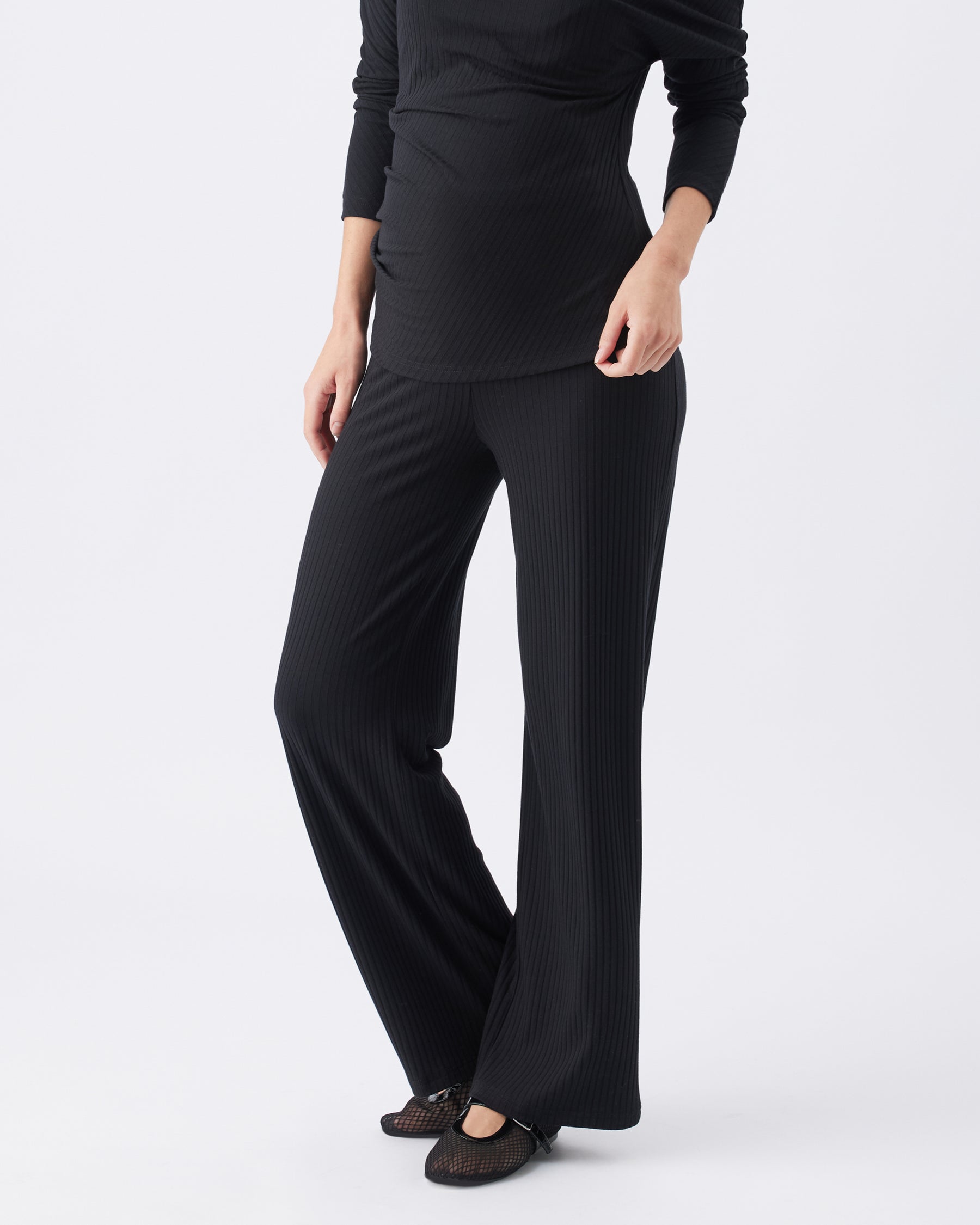 Cindy Rib Pant  Black