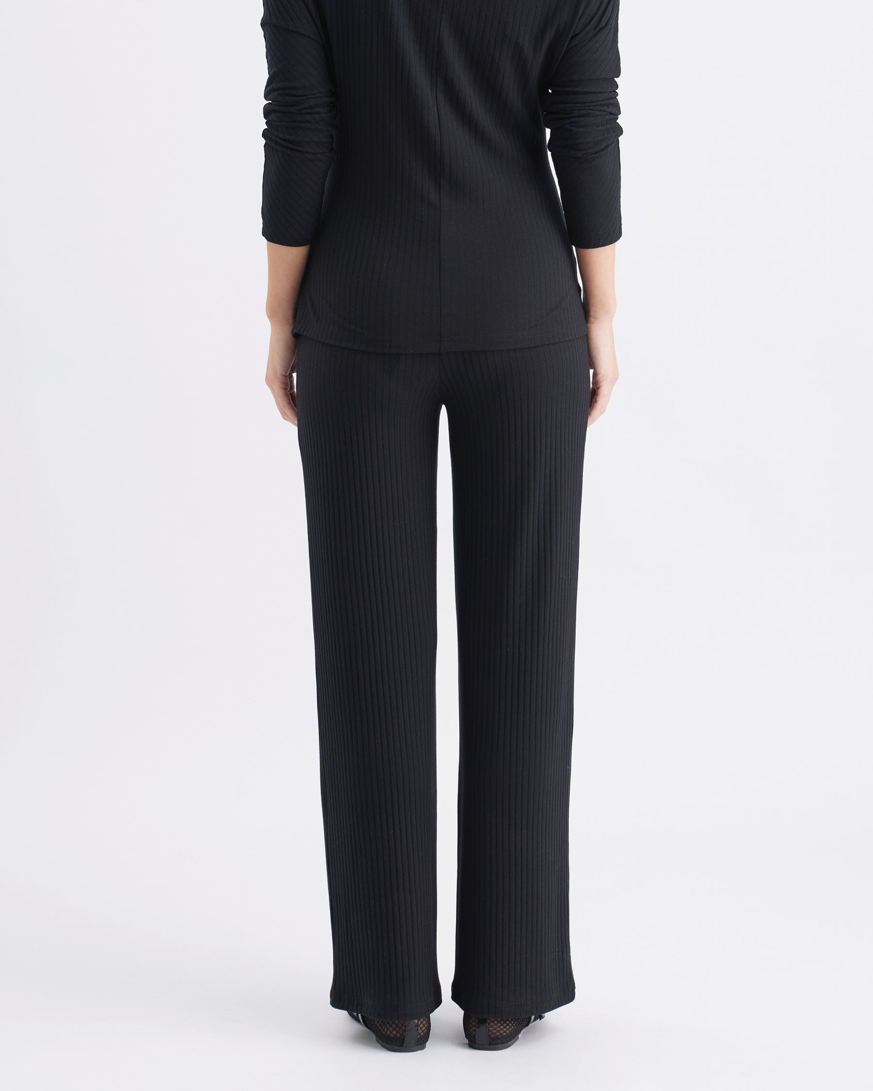 Cindy Rib Pant  Black