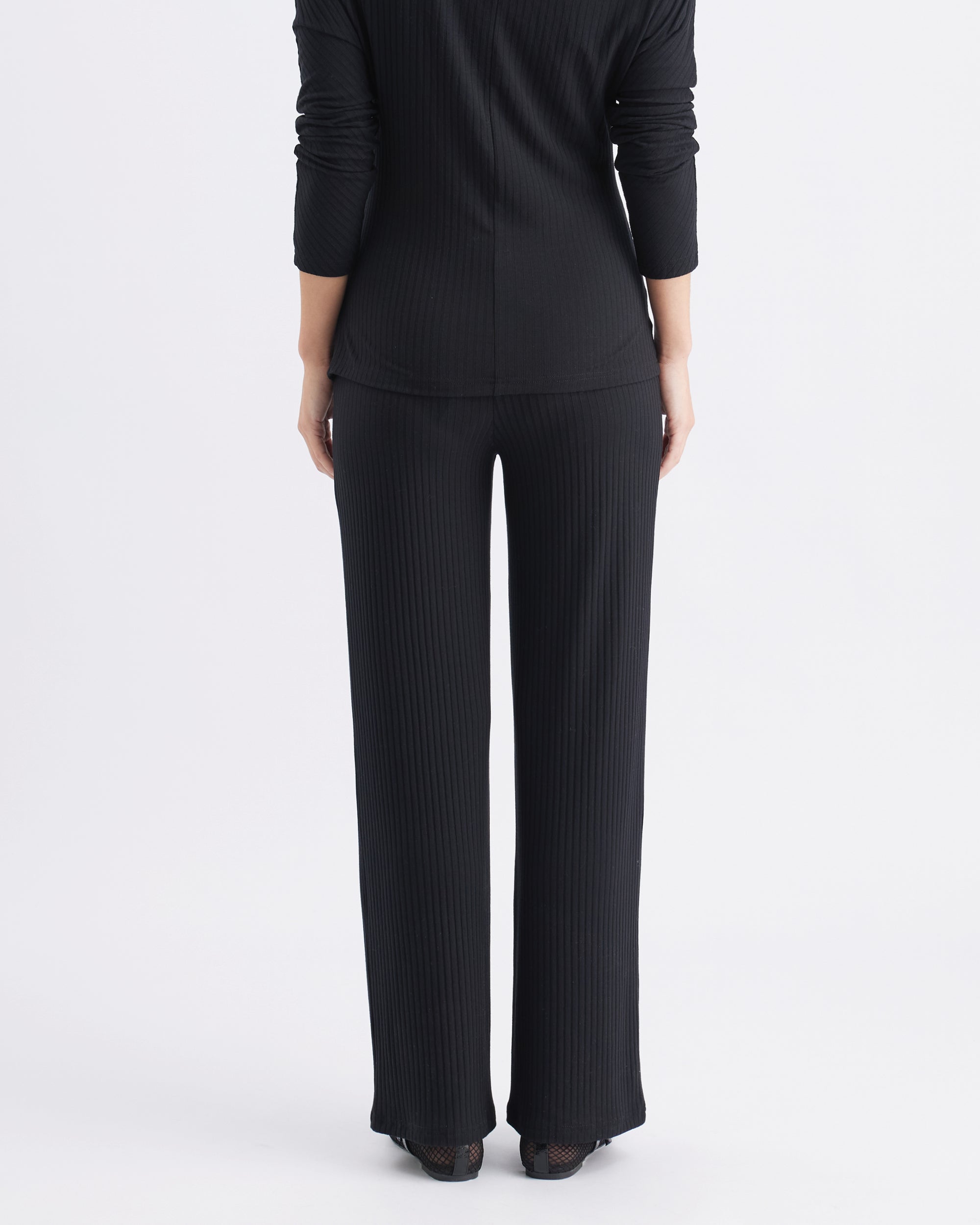 Cindy Rib Pant  Black