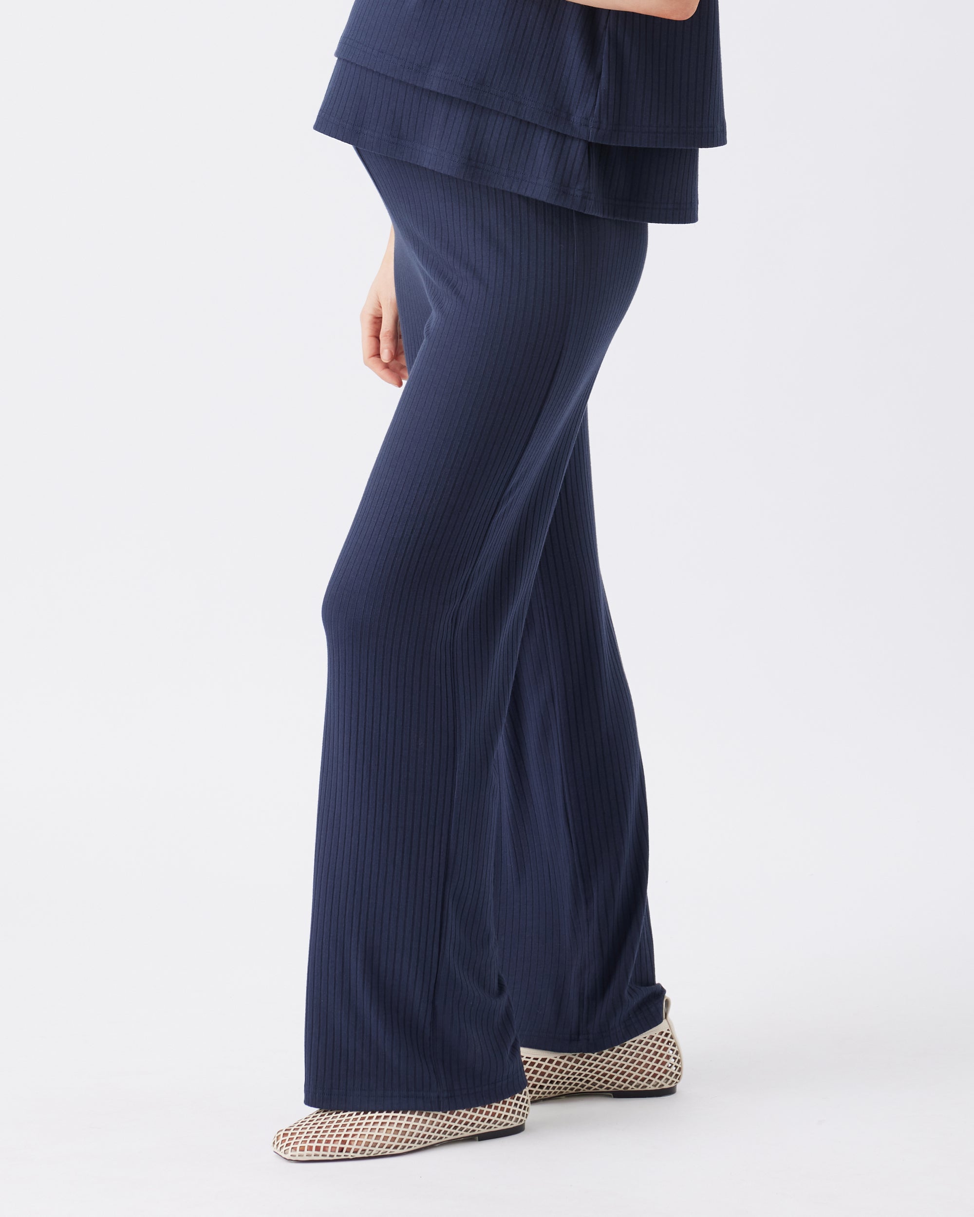 Cindy Rib Pant  Navy
