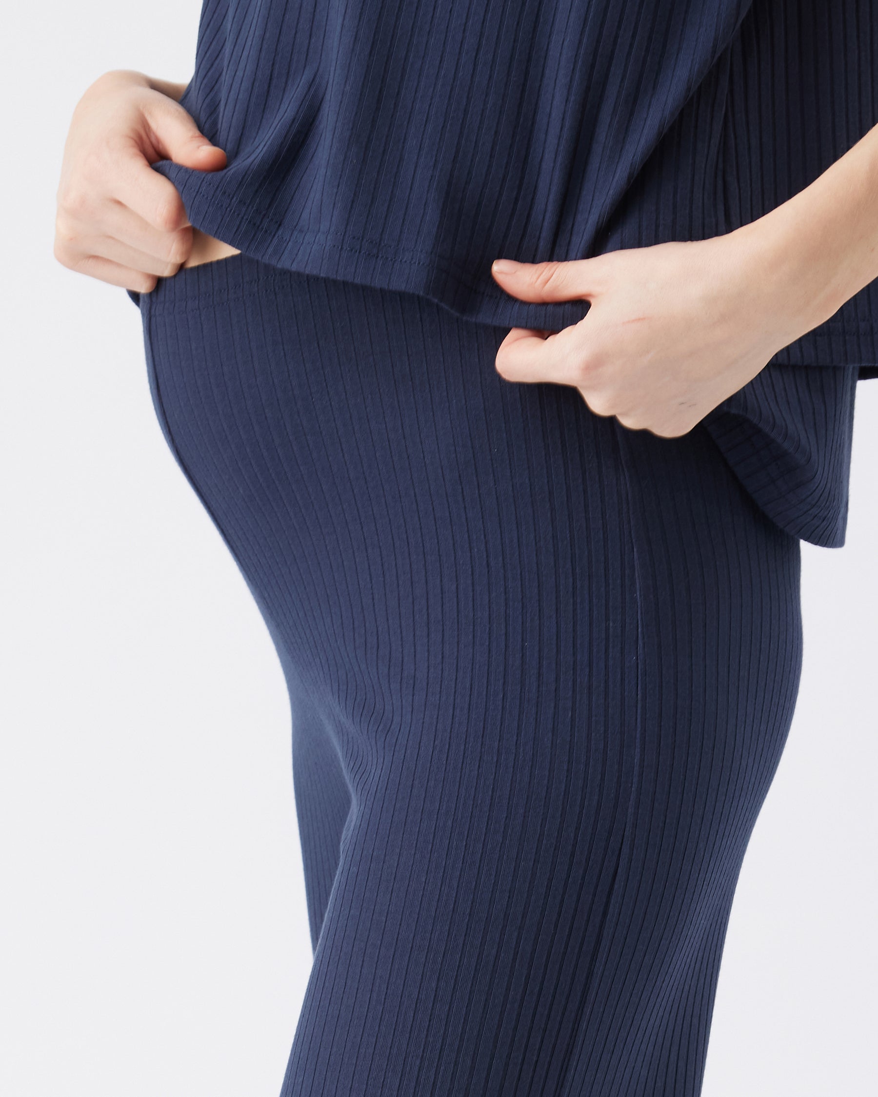 Cindy Rib Pant  Navy