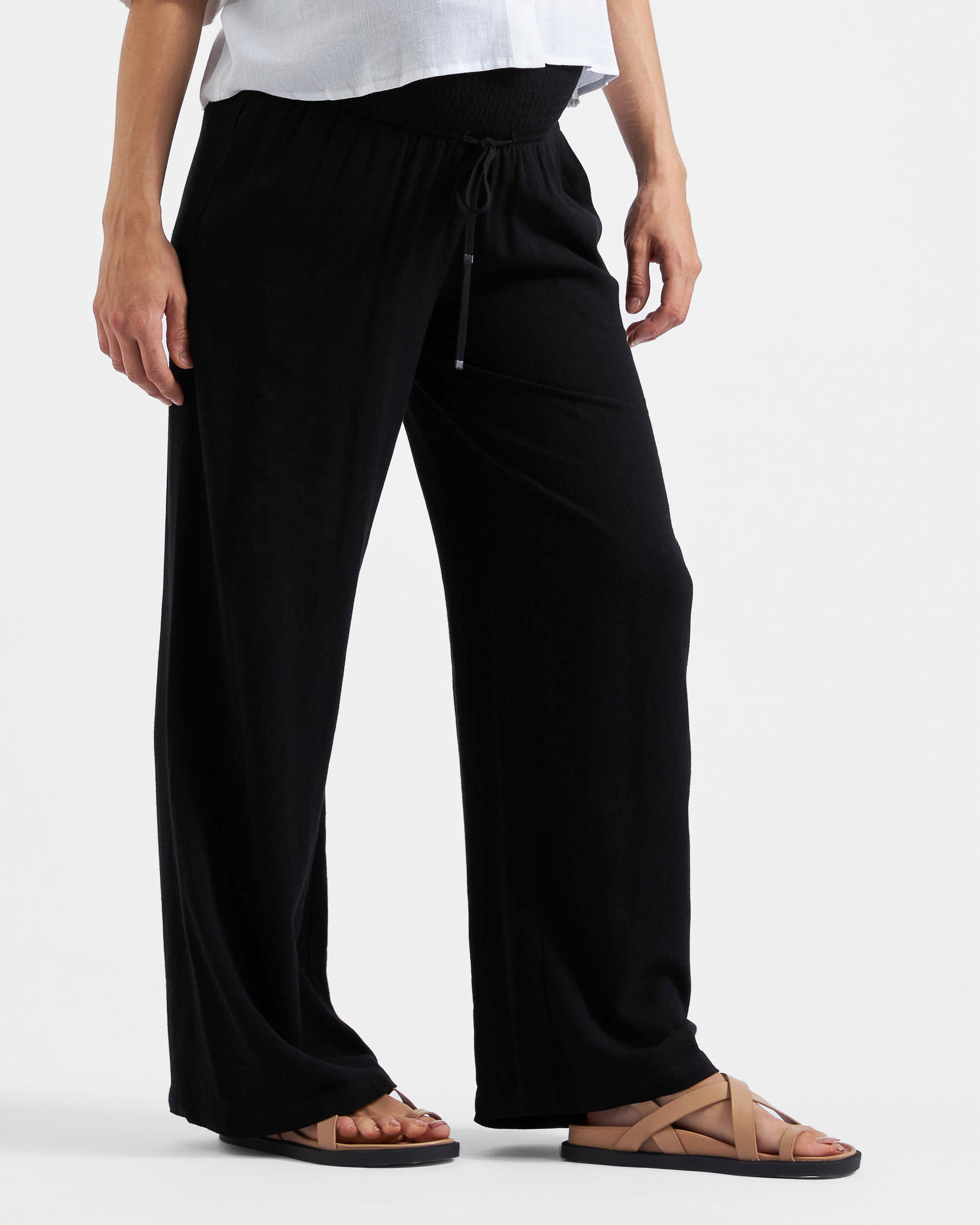 Marlow Shirred Pant Black