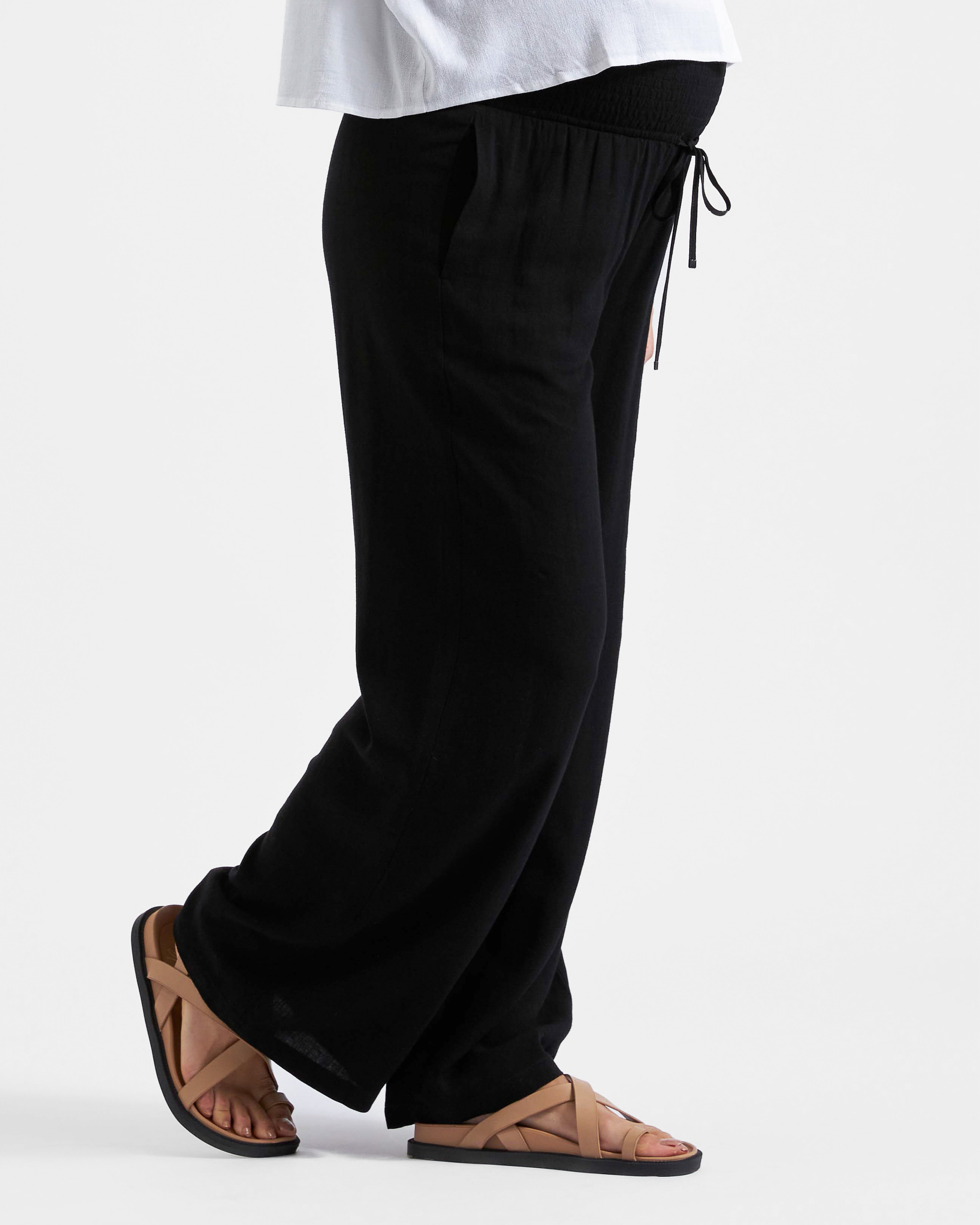 Marlow Shirred Pant Black