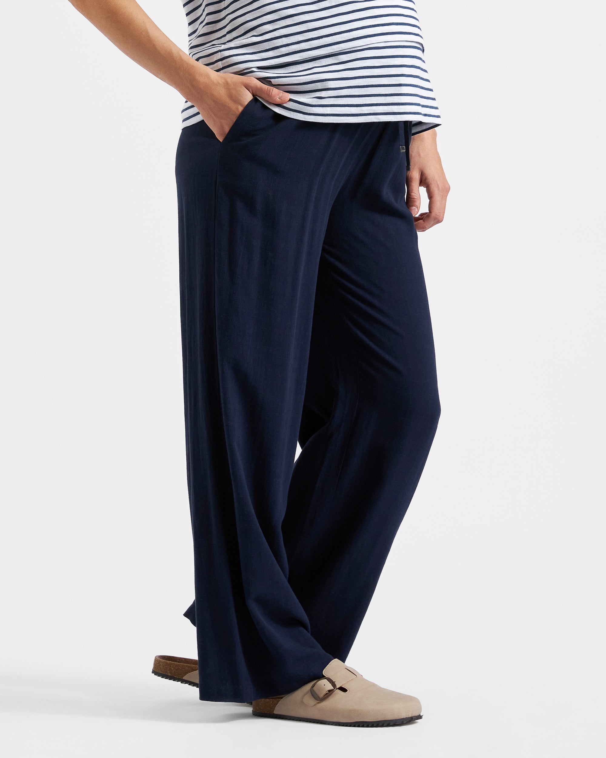 Marlow Shirred Pant Navy